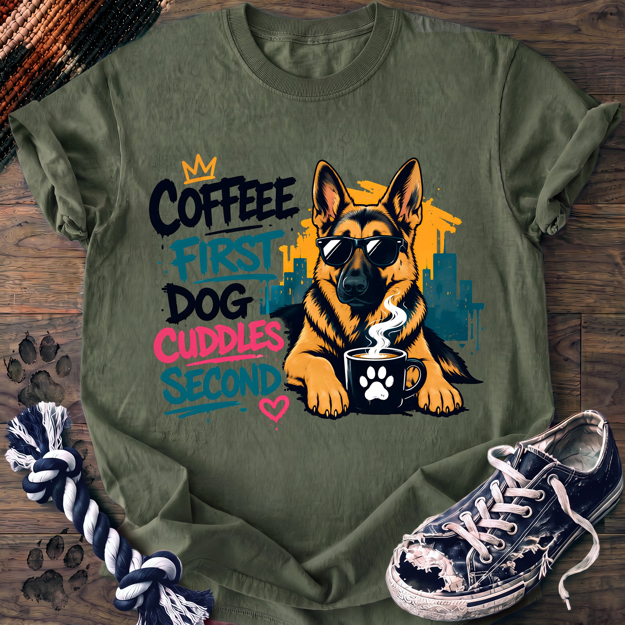 PAWSSION CLUB t-shirt in LightGreen color - SKU PC-0096