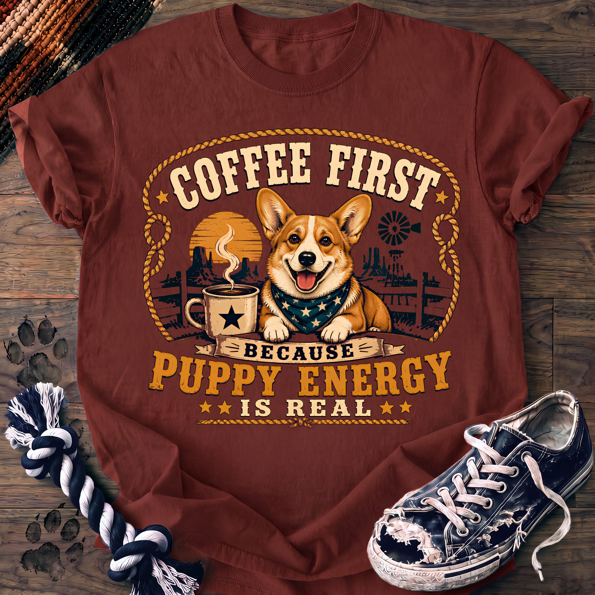 PAWSSION CLUB t-shirt in Brick color - SKU PC-0097