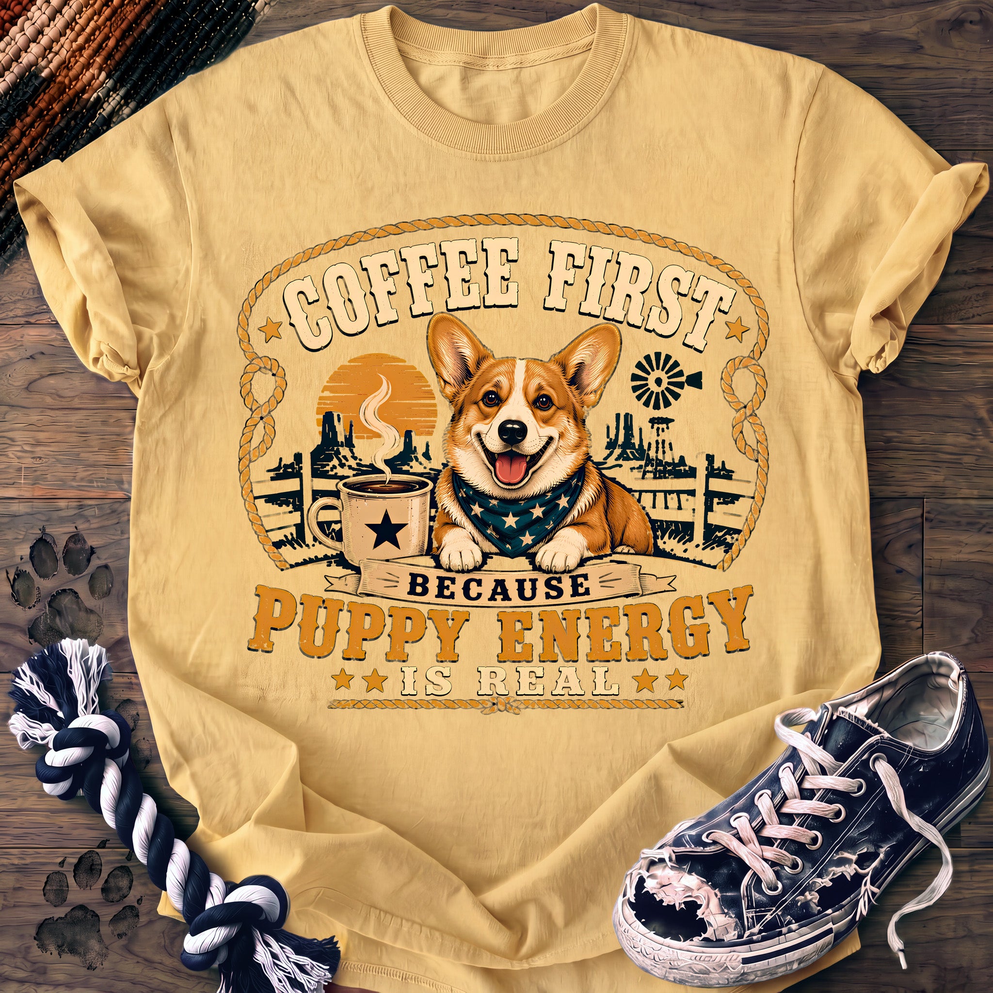 PAWSSION CLUB t-shirt in Butter color - SKU PC-0097
