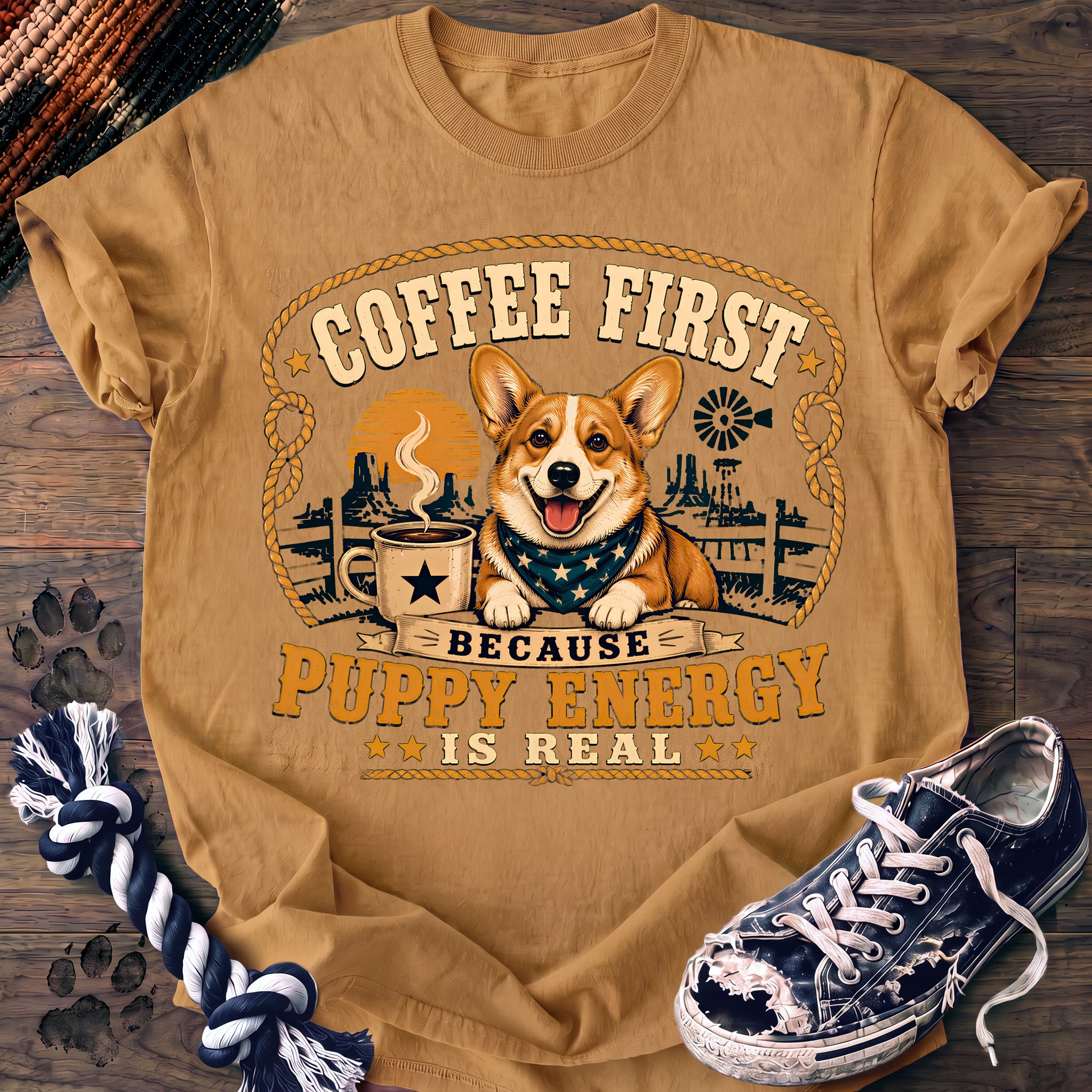 PAWSSION CLUB t-shirt in Mustard color - SKU PC-0097