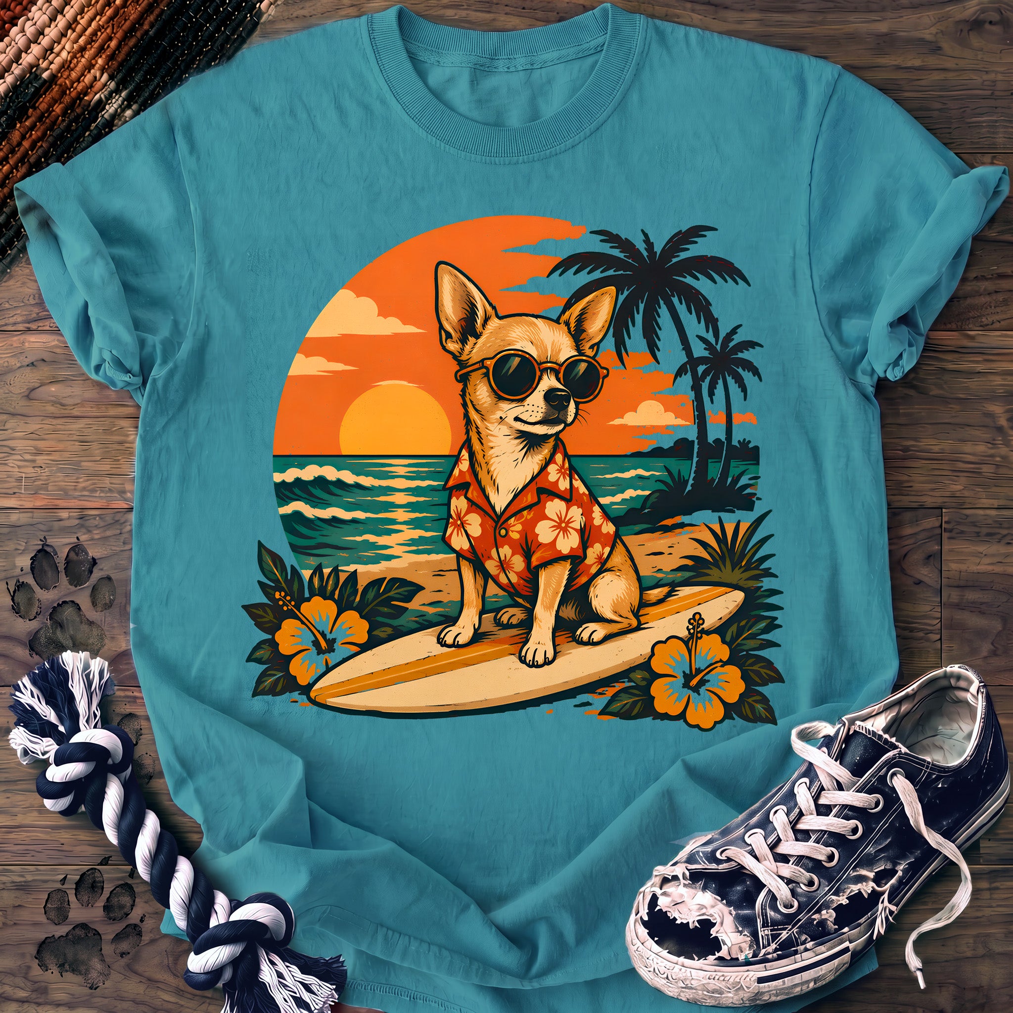 PAWSSION CLUB t-shirt in LagoonBlue color - SKU PC-0098