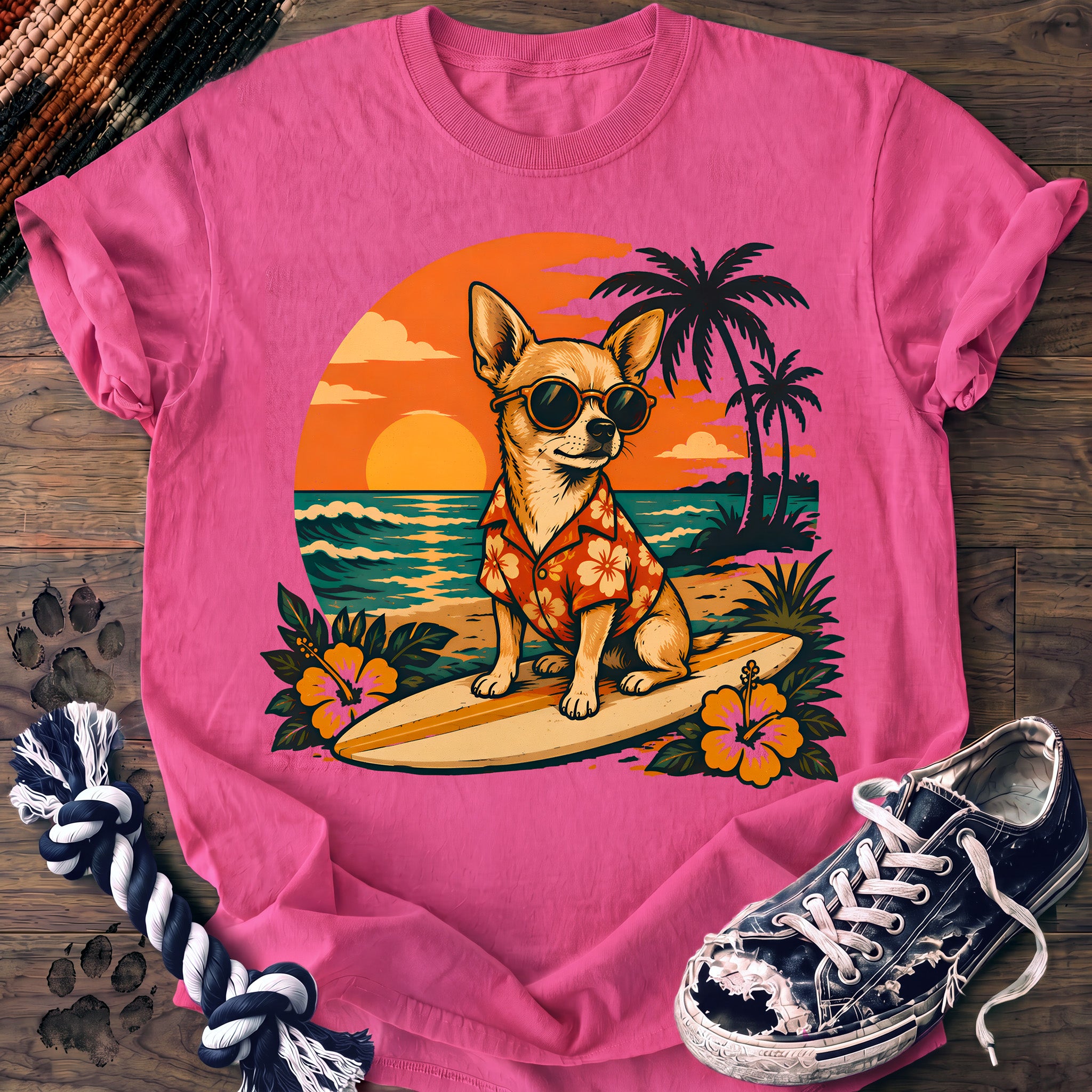 PAWSSION CLUB t-shirt in NeonPink color - SKU PC-0098