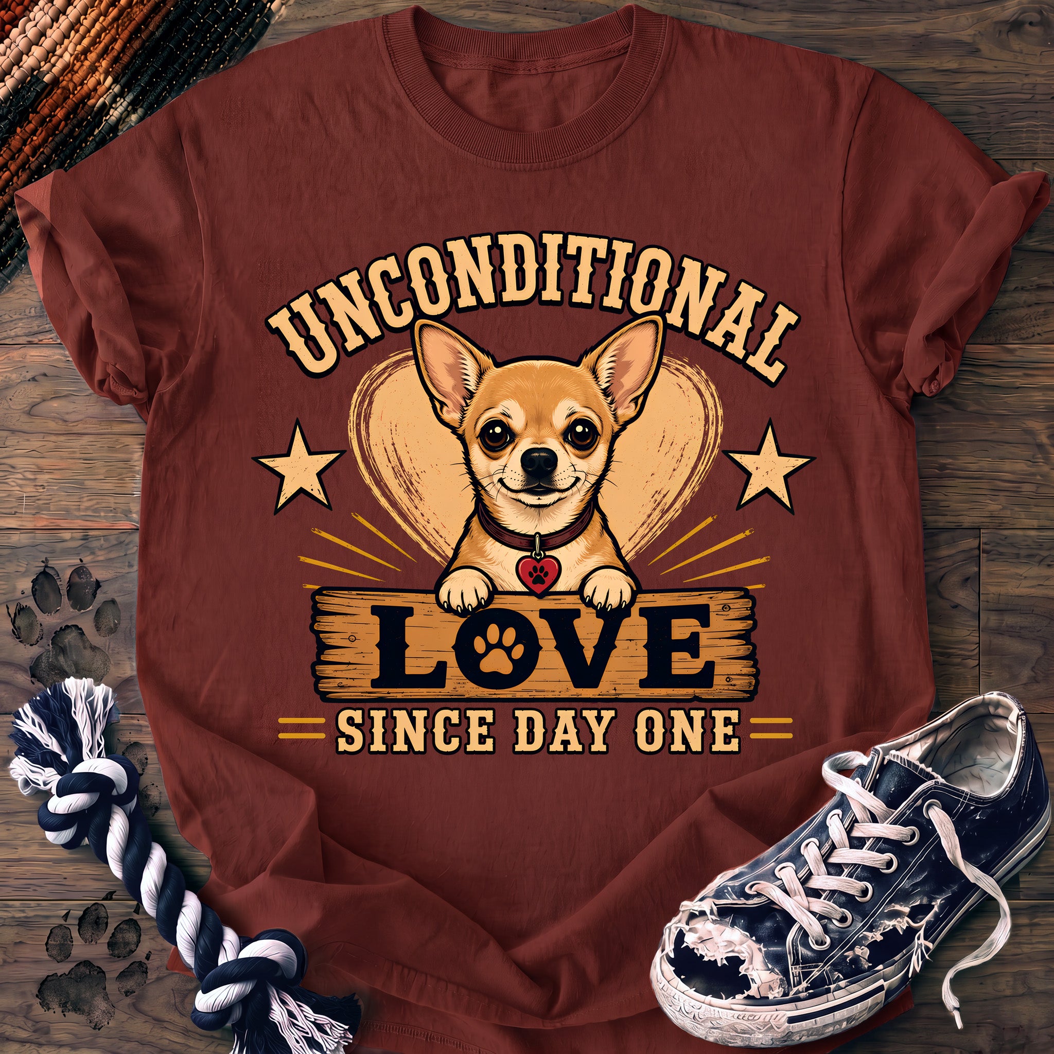 PAWSSION CLUB t-shirt in Brick color - SKU PC-0101