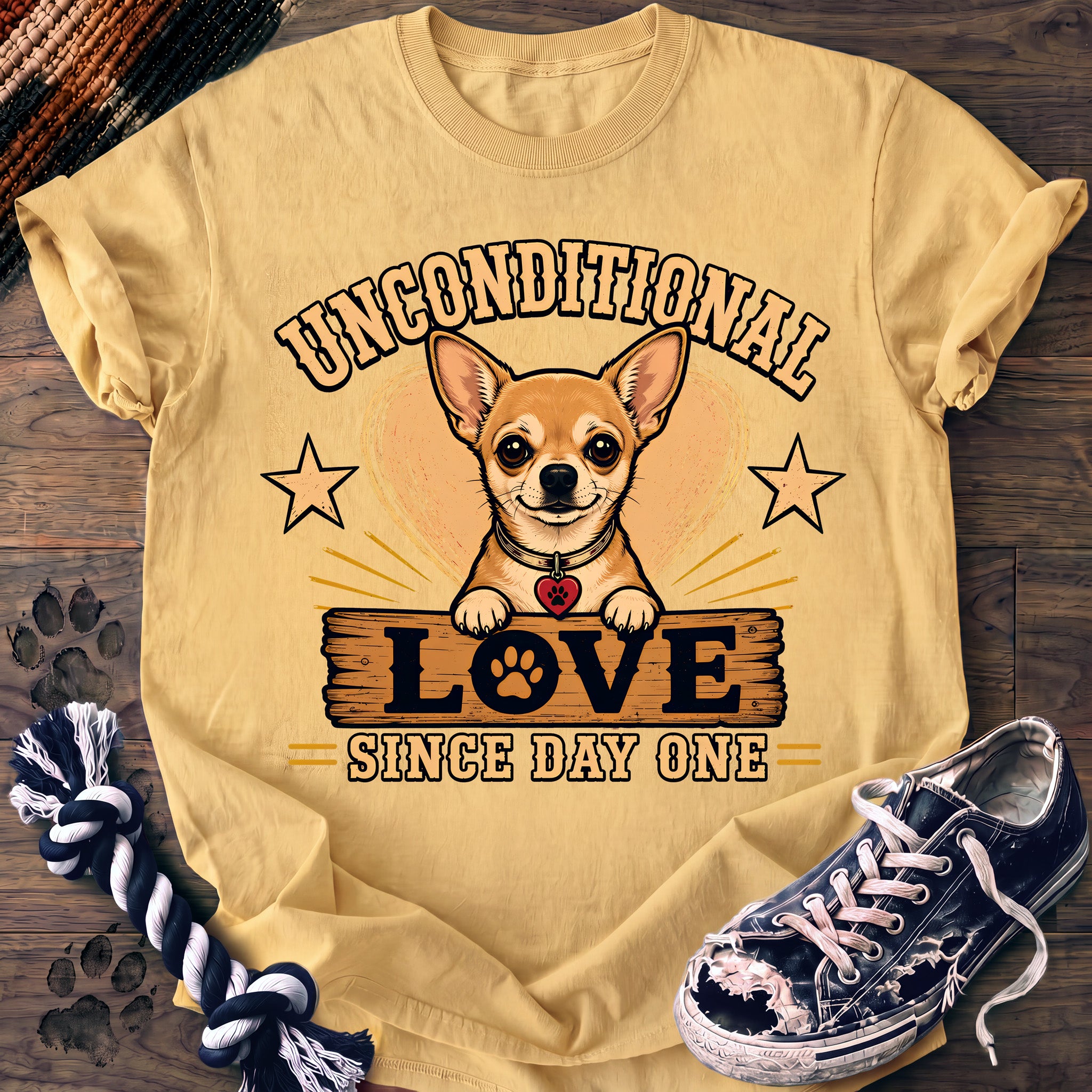 PAWSSION CLUB t-shirt in Butter color - SKU PC-0101