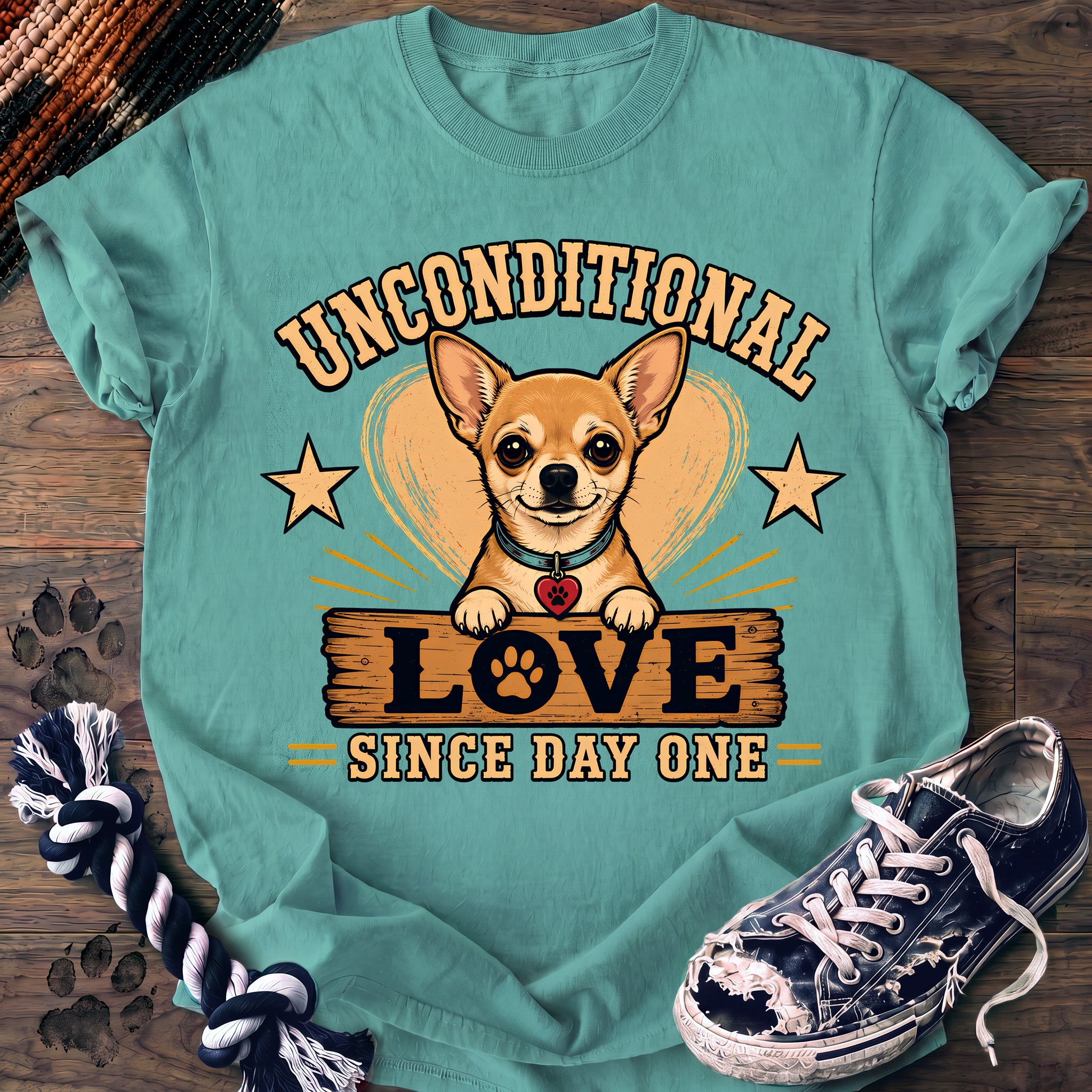 PAWSSION CLUB t-shirt in ChalkyMint color - SKU PC-0101