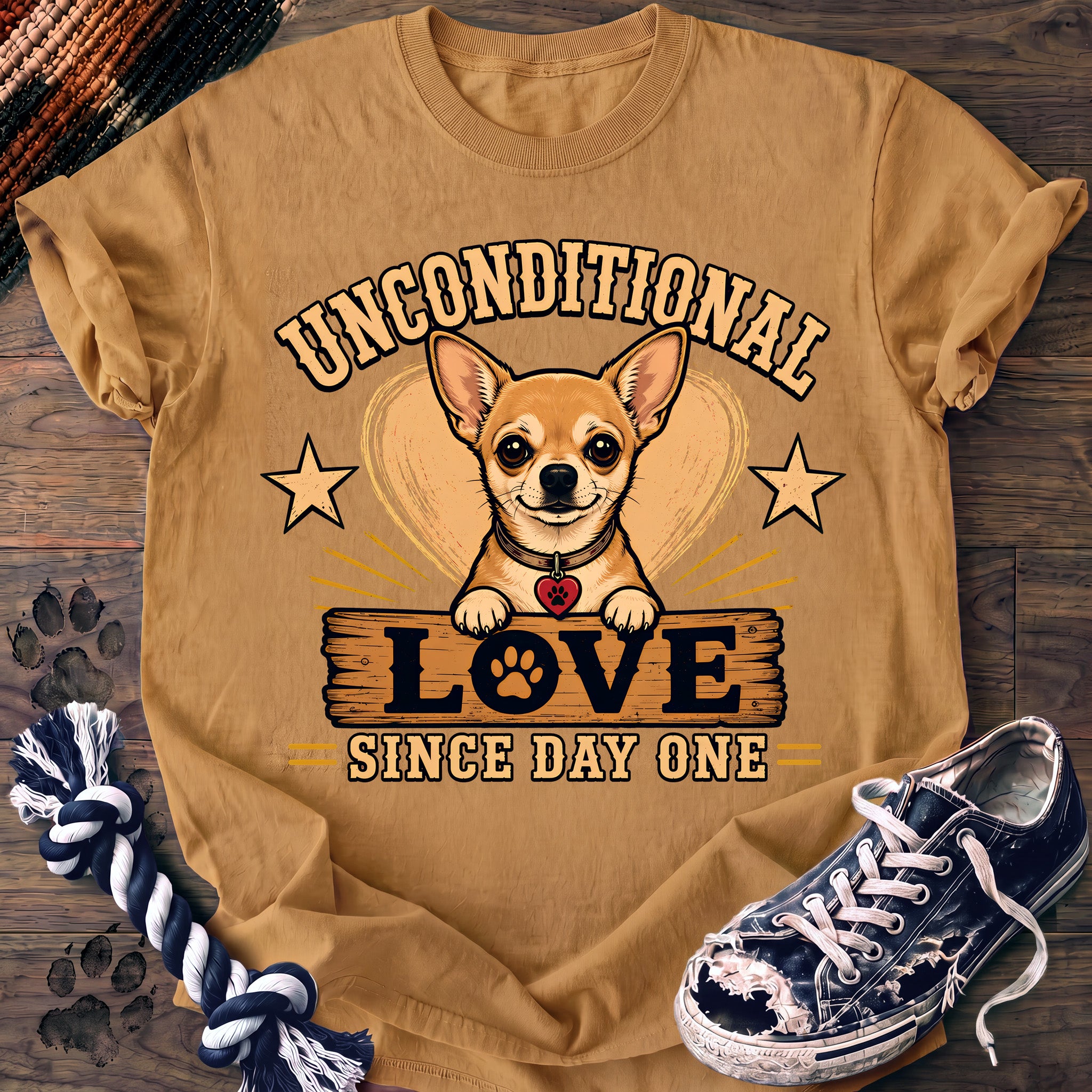 PAWSSION CLUB t-shirt in Mustard color - SKU PC-0101