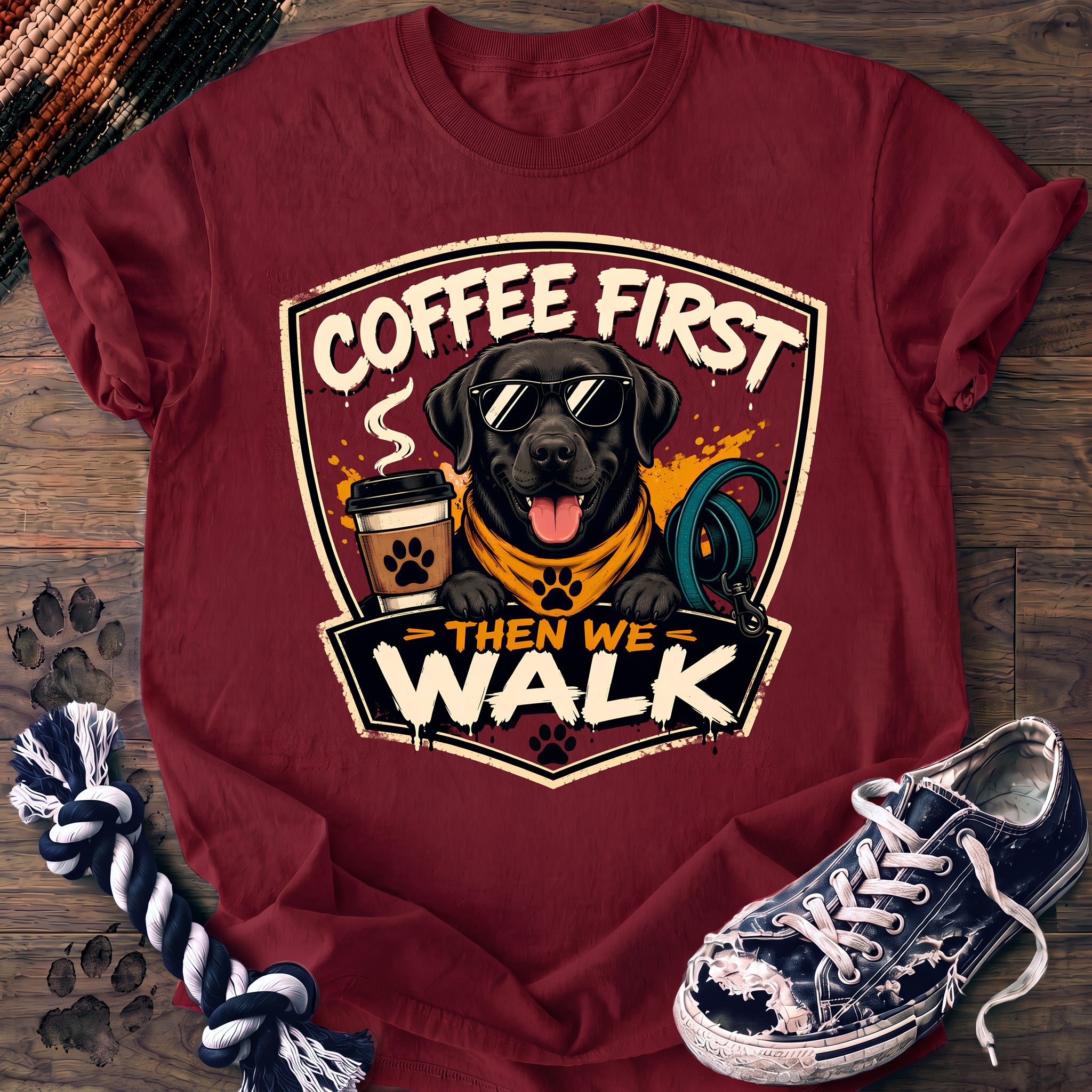 PAWSSION CLUB t-shirt in Crimson color - SKU PC-0102