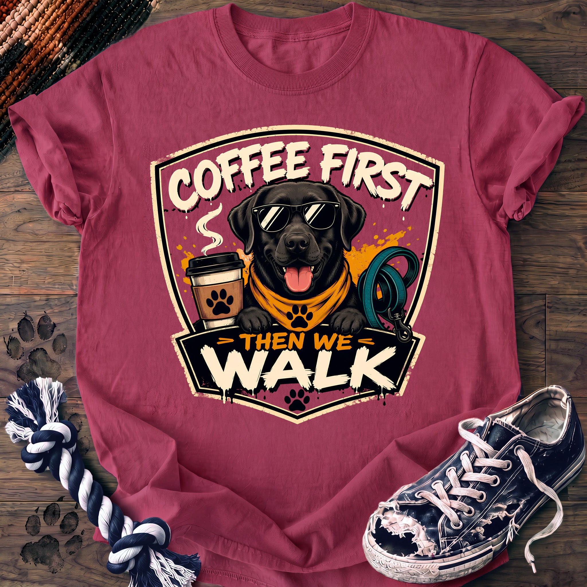 PAWSSION CLUB t-shirt in Crunchberry color - SKU PC-0102