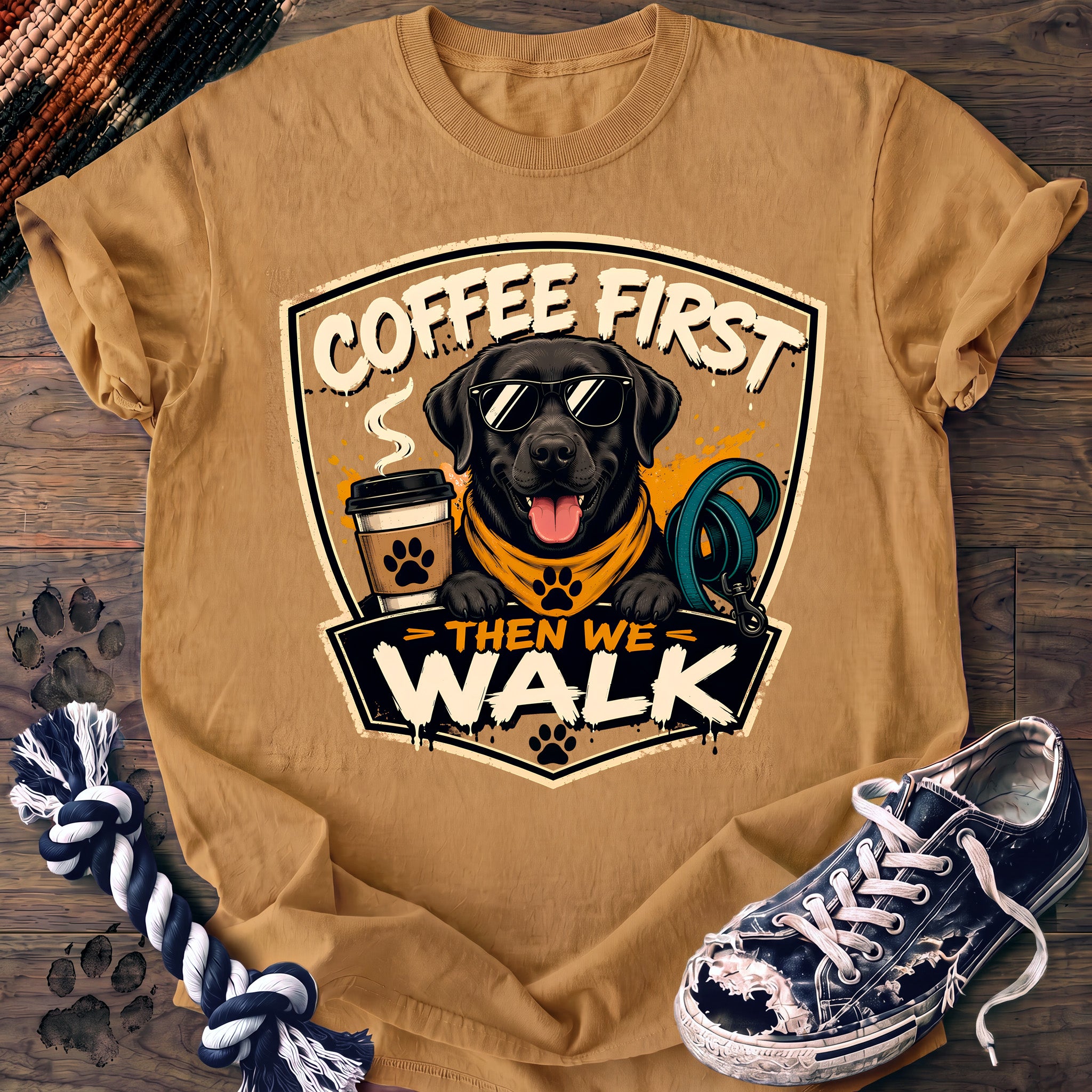PAWSSION CLUB t-shirt in Mustard color - SKU PC-0102
