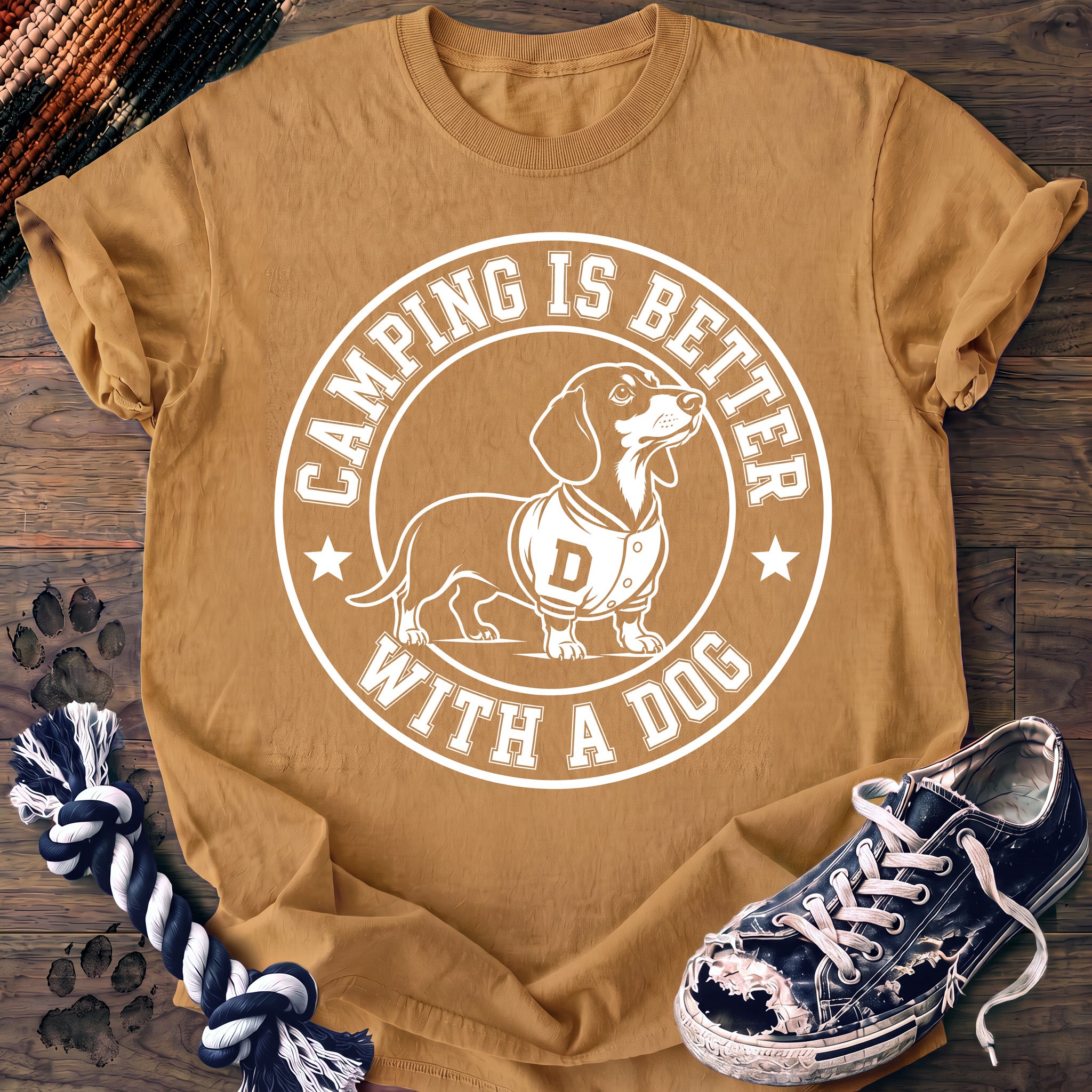 PAWSSION CLUB t-shirt in Mustard color - SKU PC-0103