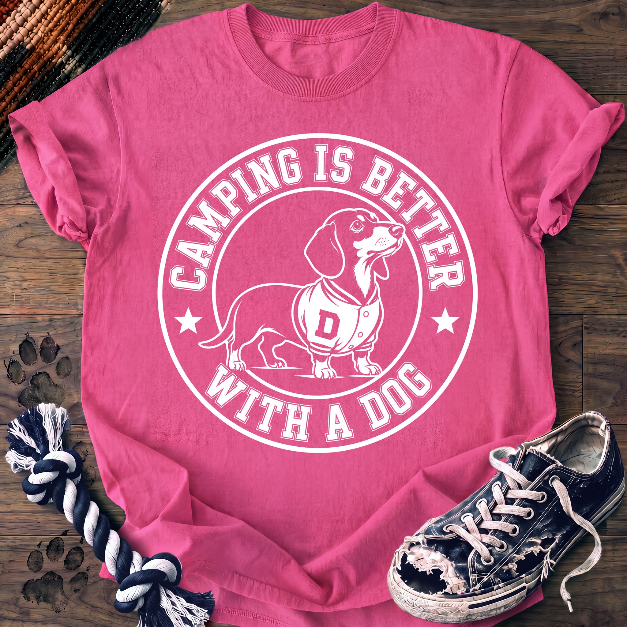 PAWSSION CLUB t-shirt in NeonPink color - SKU PC-0103