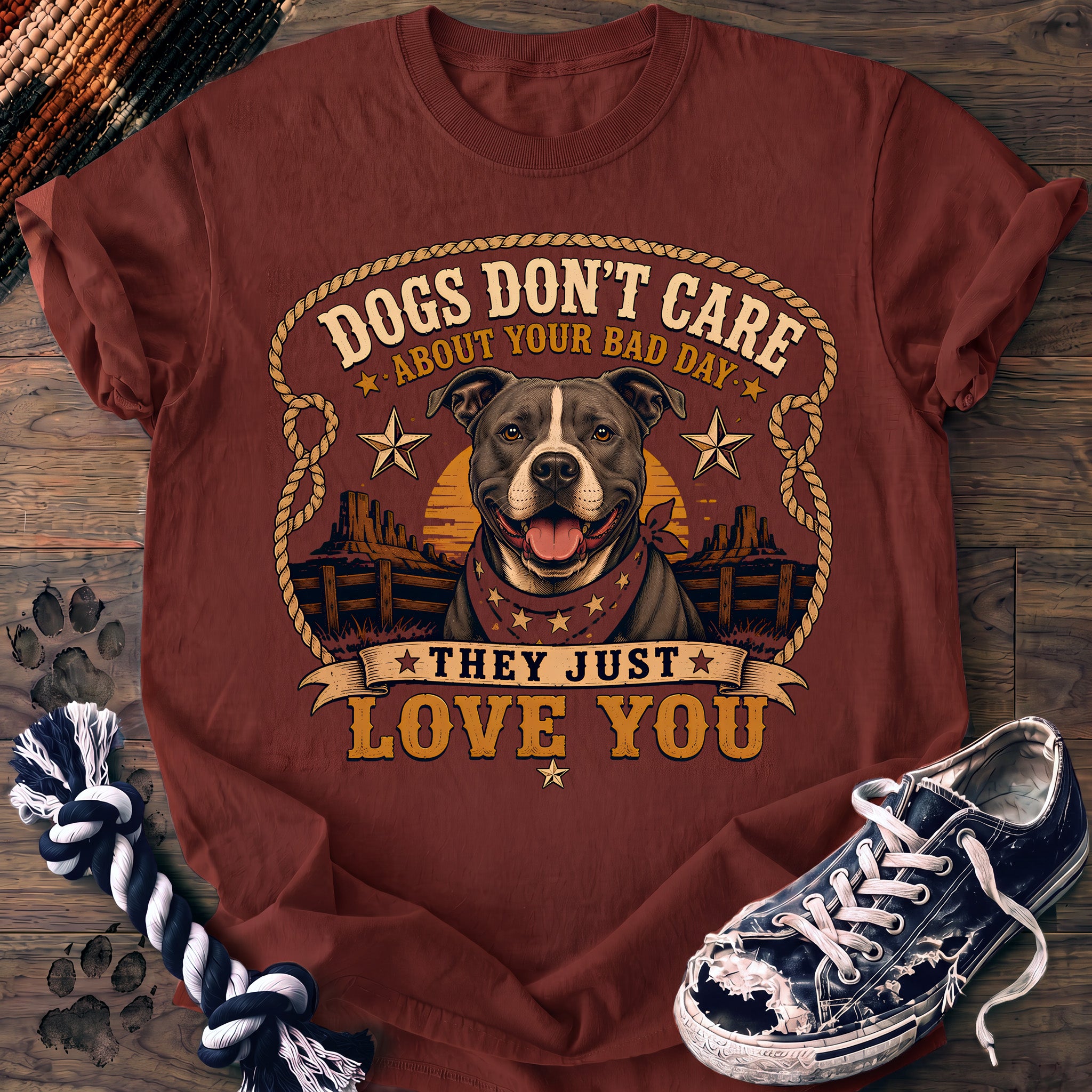 PAWSSION CLUB t-shirt in Brick color - SKU PC-0108