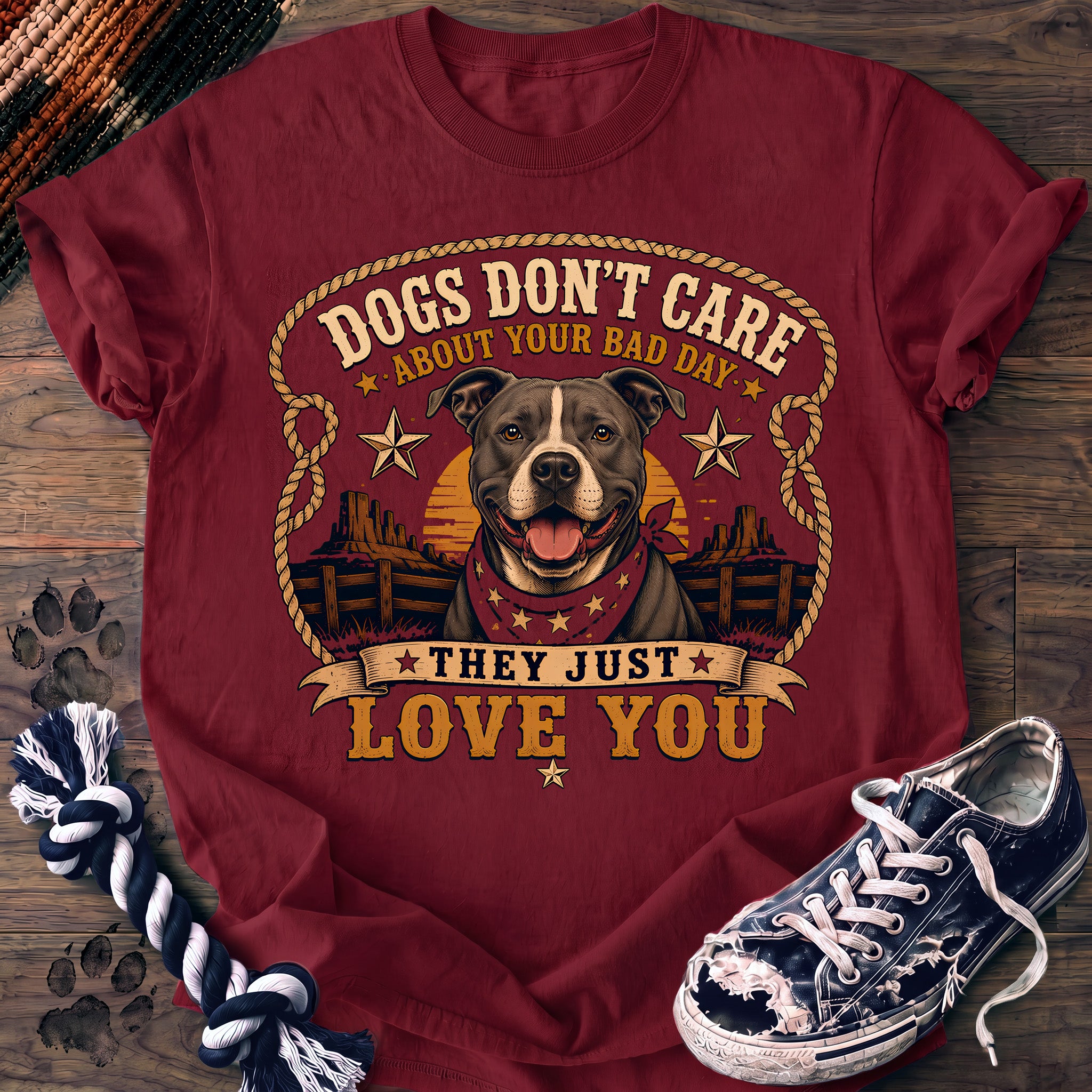 PAWSSION CLUB t-shirt in Crimson color - SKU PC-0108