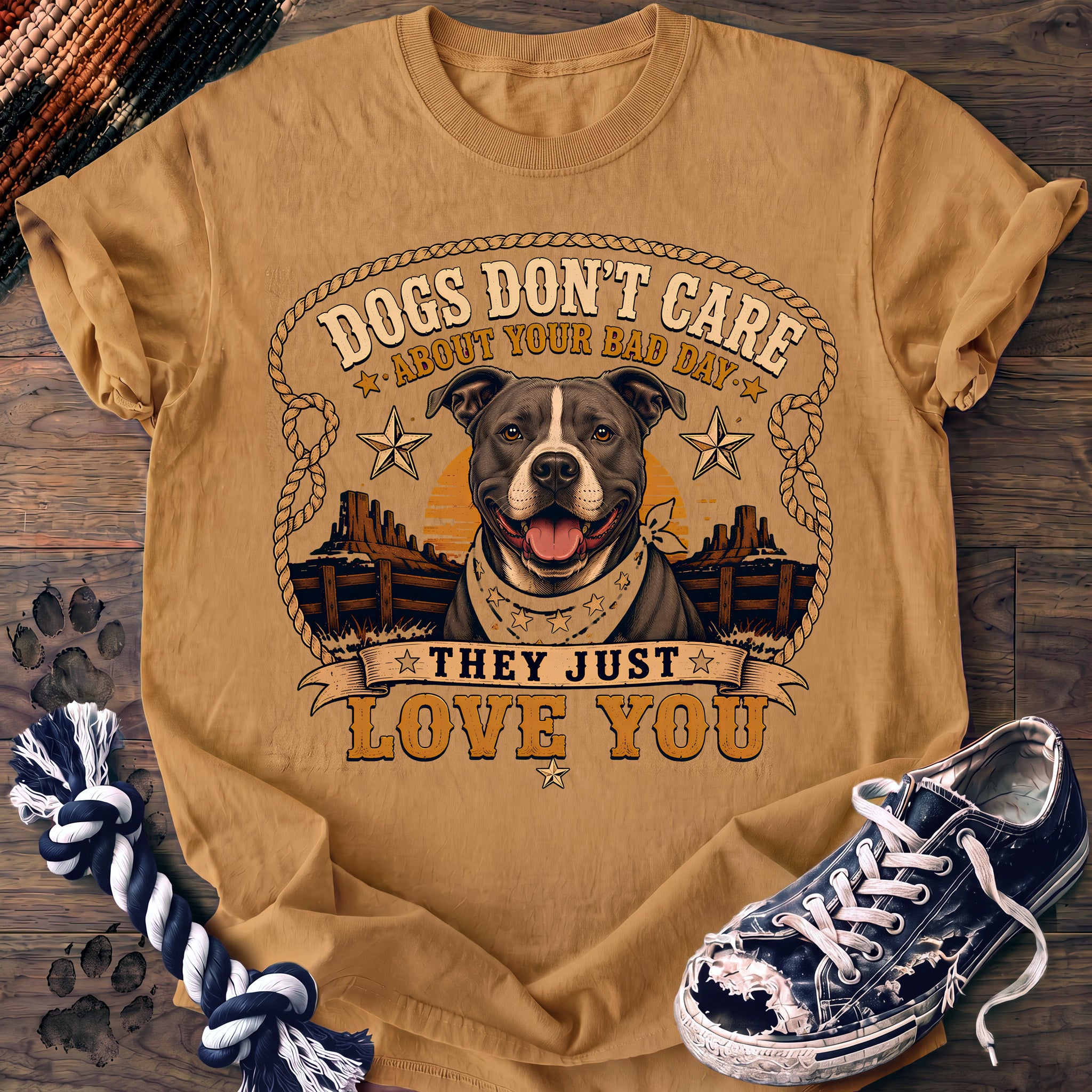 PAWSSION CLUB t-shirt in Mustard color - SKU PC-0108