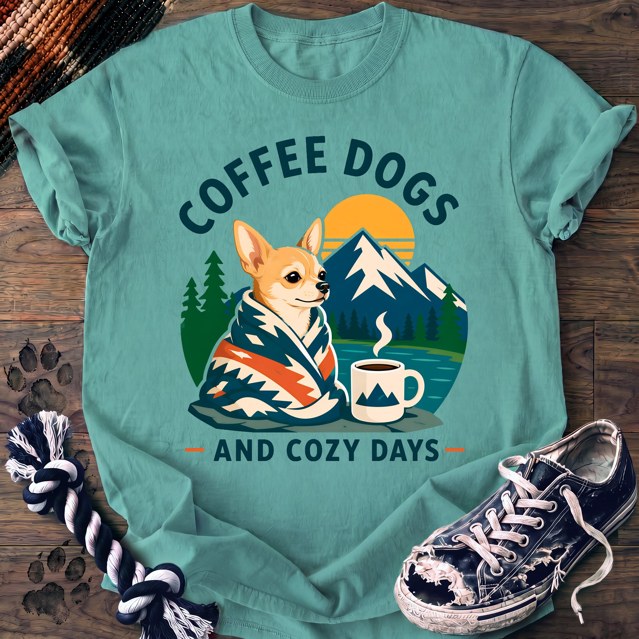 PAWSSION CLUB t-shirt in ChalkyMint color - SKU PC-0109