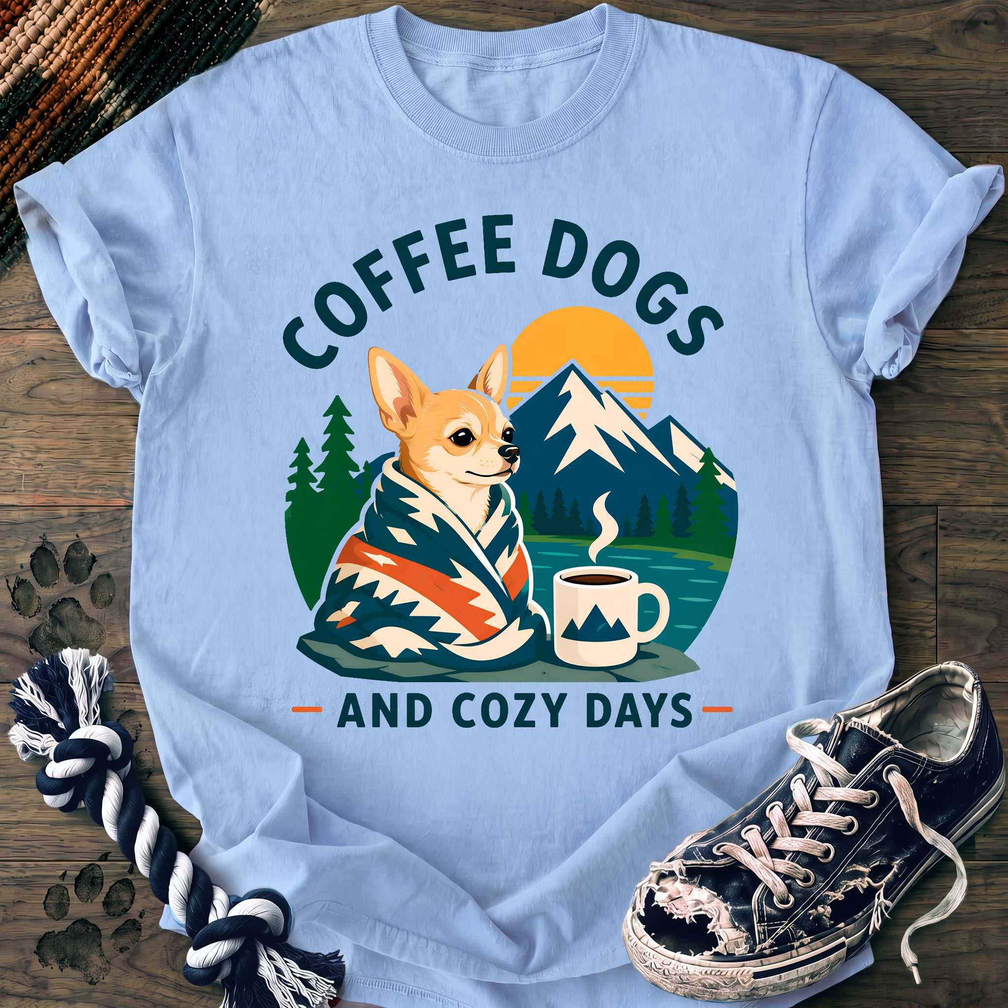 PAWSSION CLUB t-shirt in Chambray color - SKU PC-0109