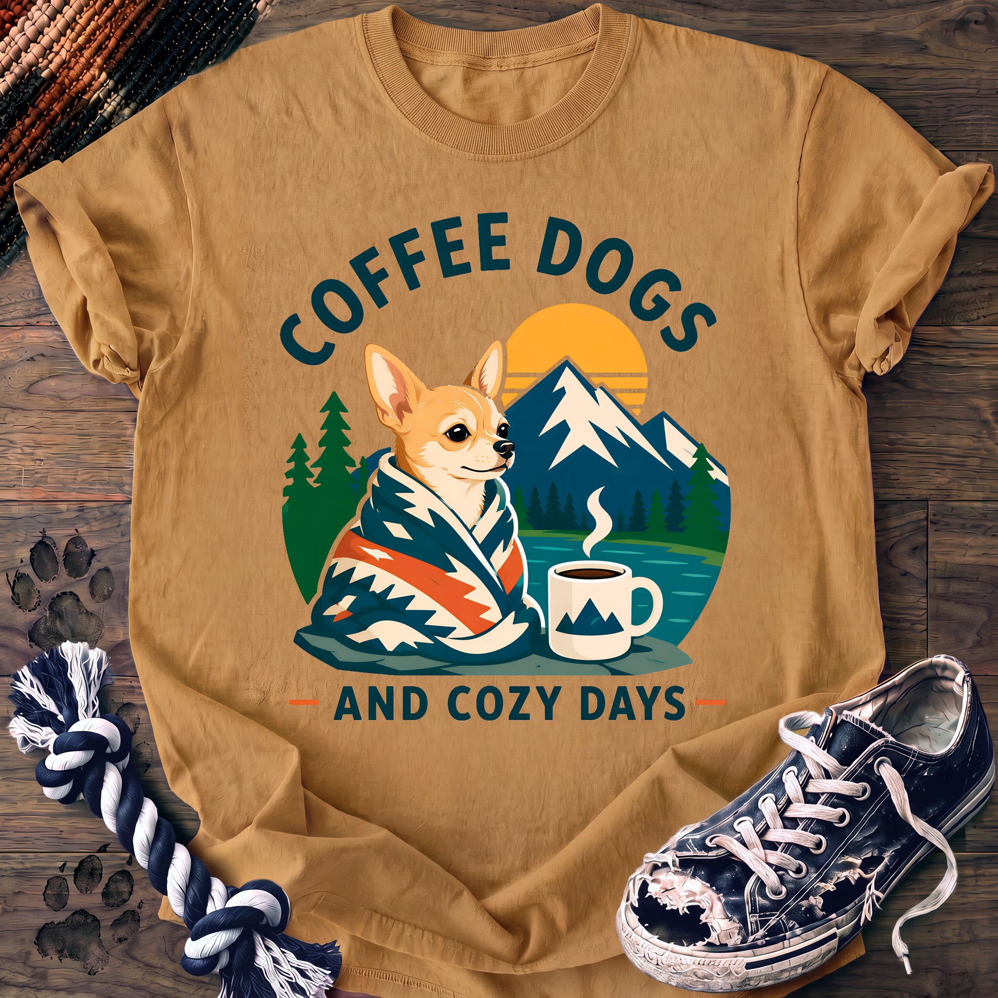 PAWSSION CLUB t-shirt in Mustard color - SKU PC-0109