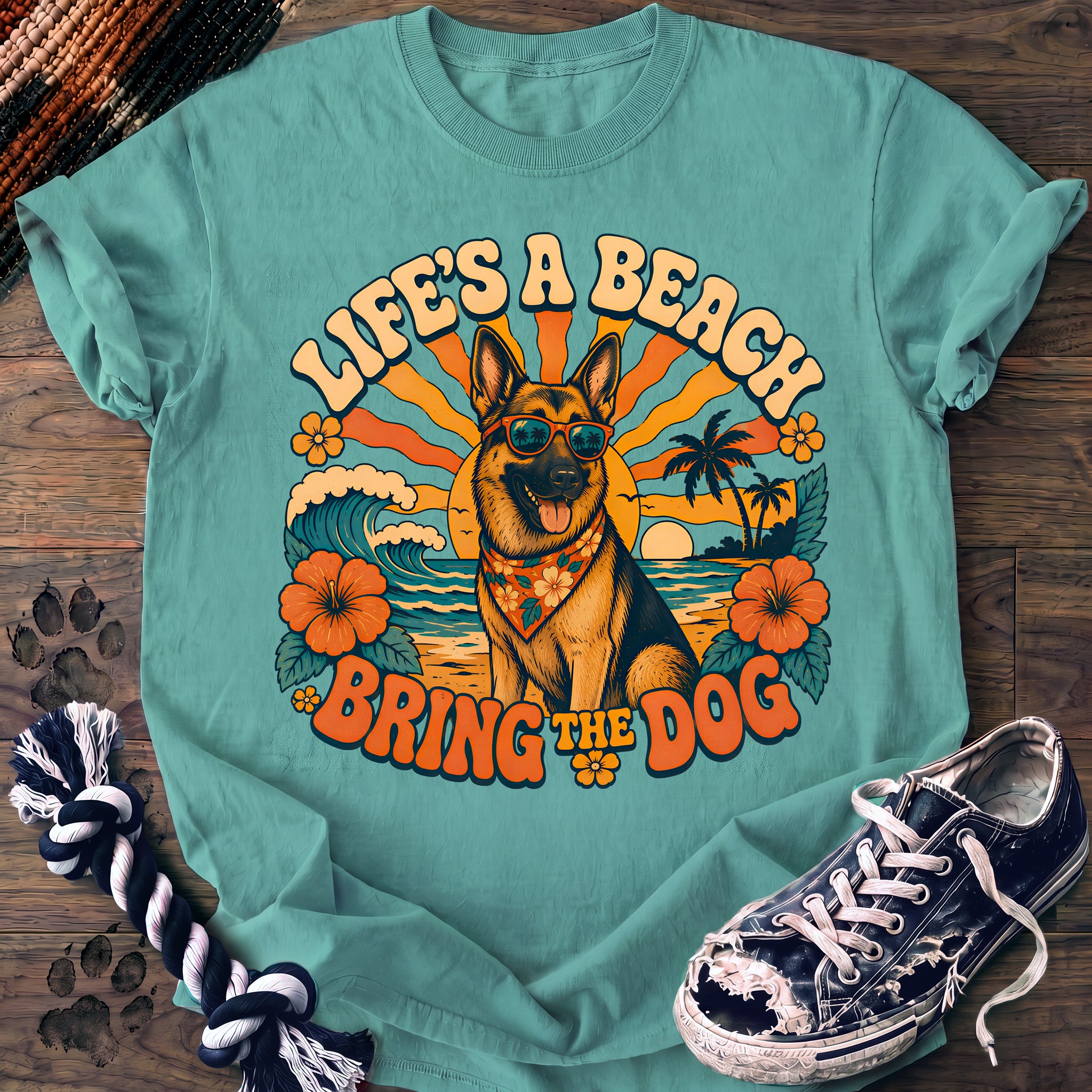 PAWSSION CLUB t-shirt in ChalkyMint color - SKU PC-0110