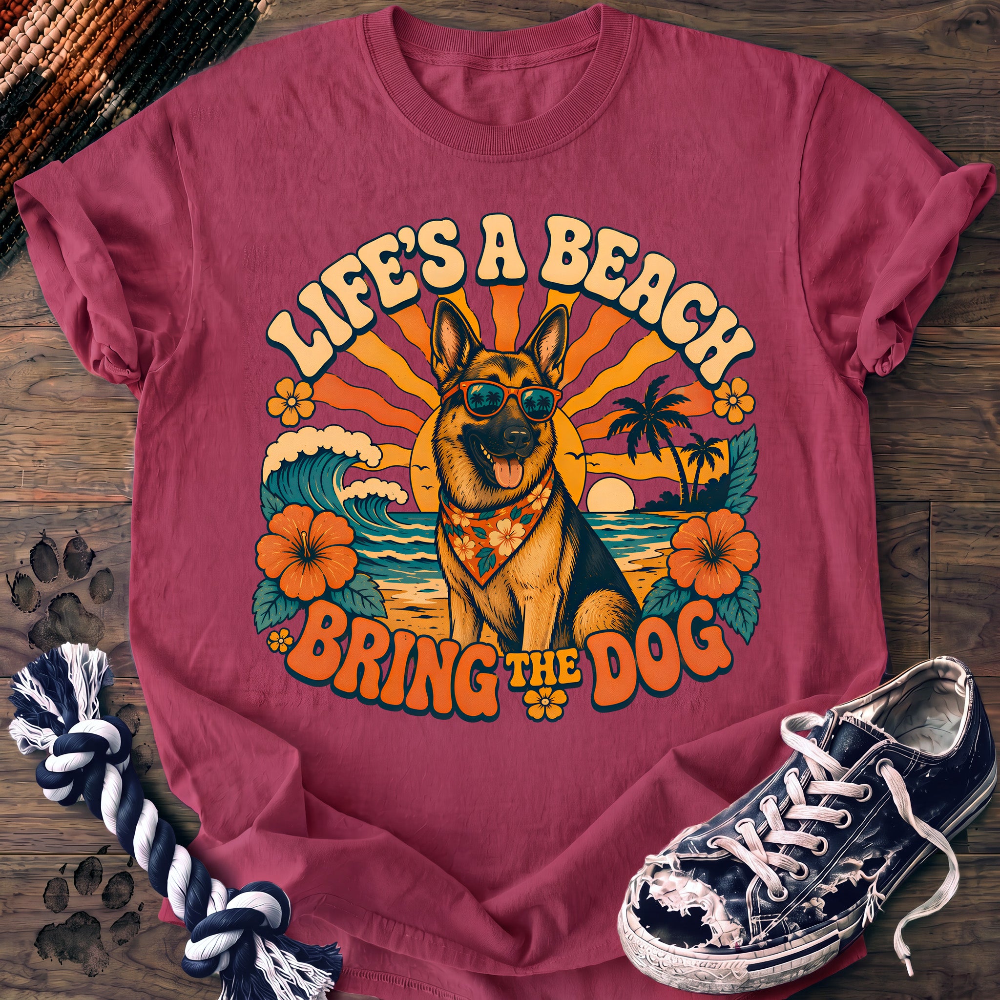 PAWSSION CLUB t-shirt in Crunchberry color - SKU PC-0110