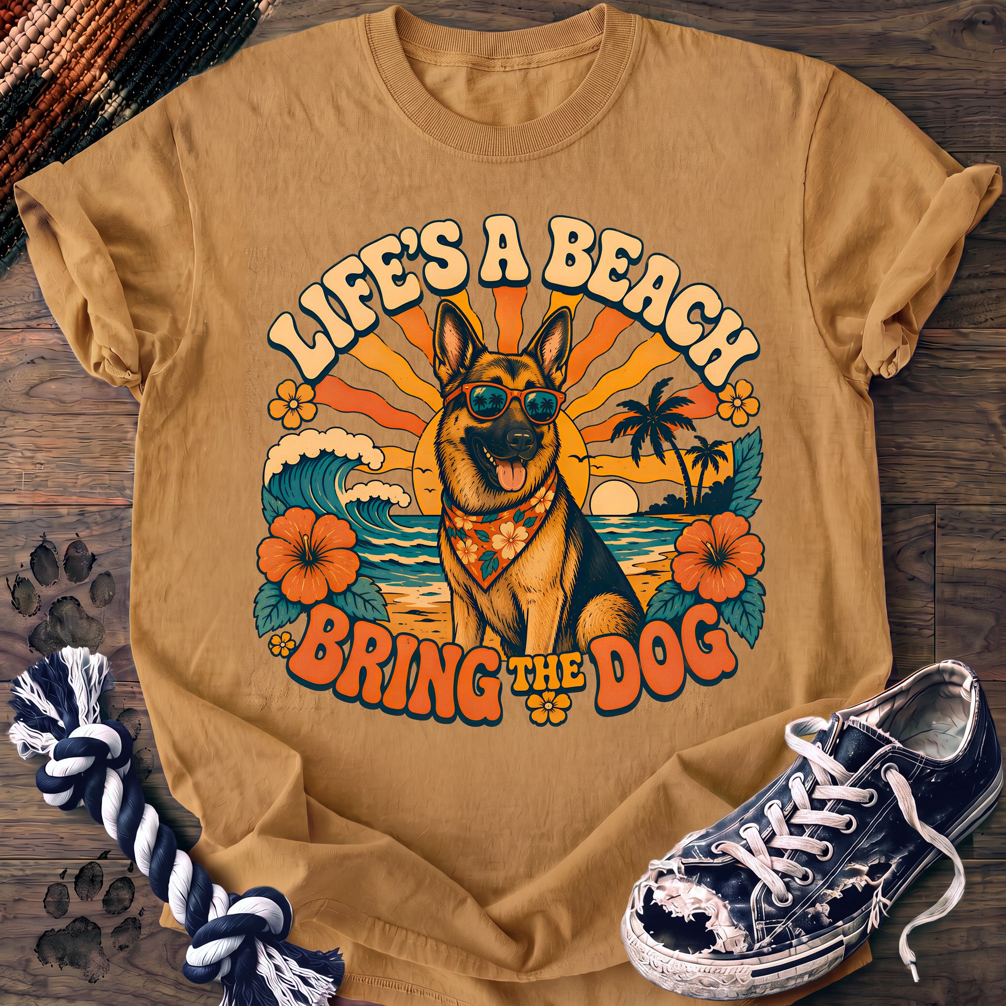 PAWSSION CLUB t-shirt in Mustard color - SKU PC-0110