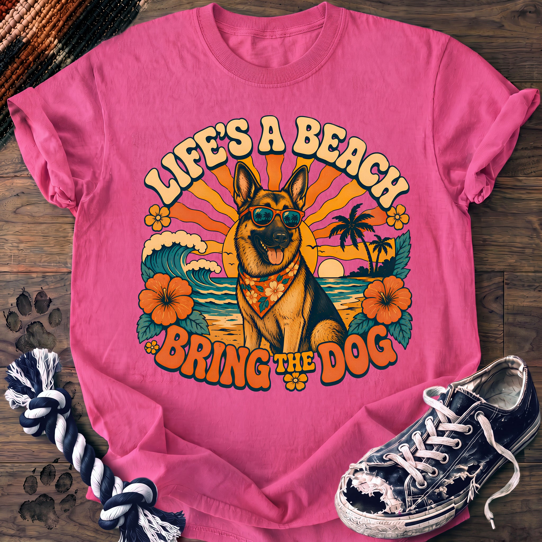 PAWSSION CLUB t-shirt in NeonPink color - SKU PC-0110