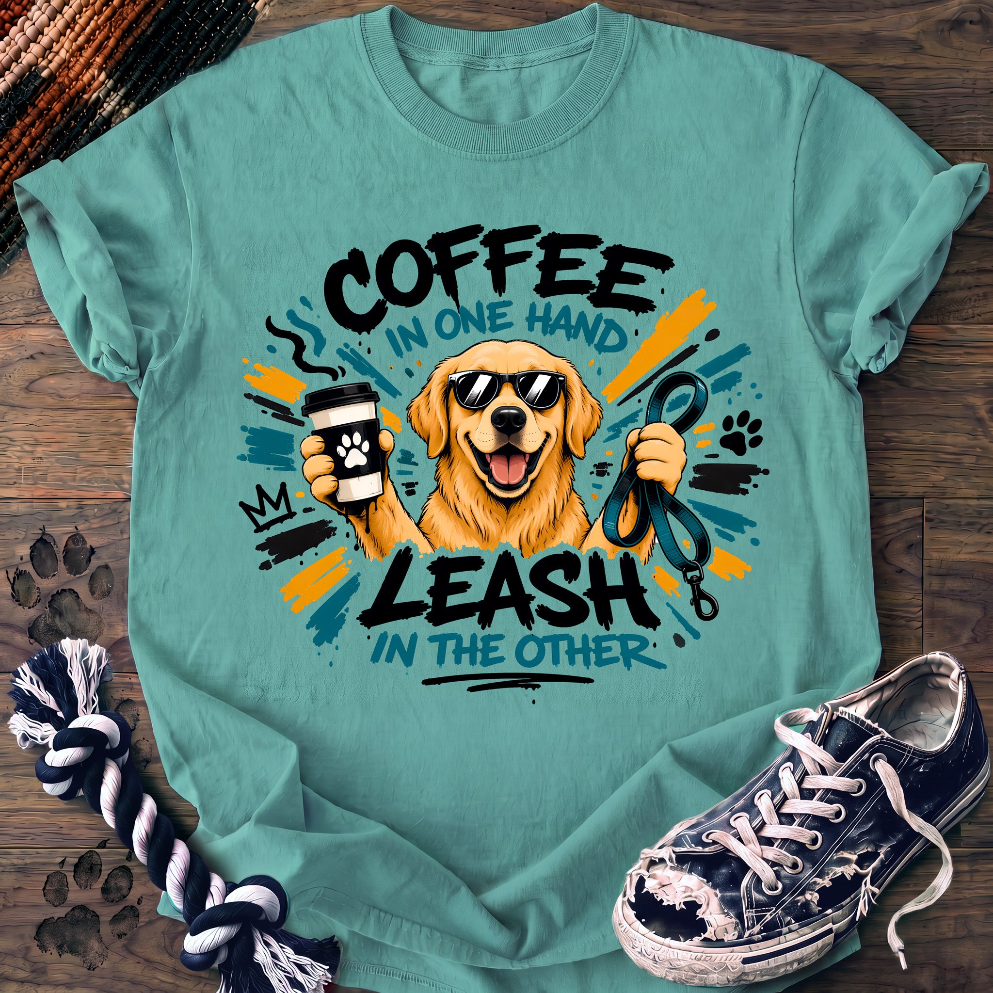 PAWSSION CLUB t-shirt in ChalkyMint color - SKU PC-0111