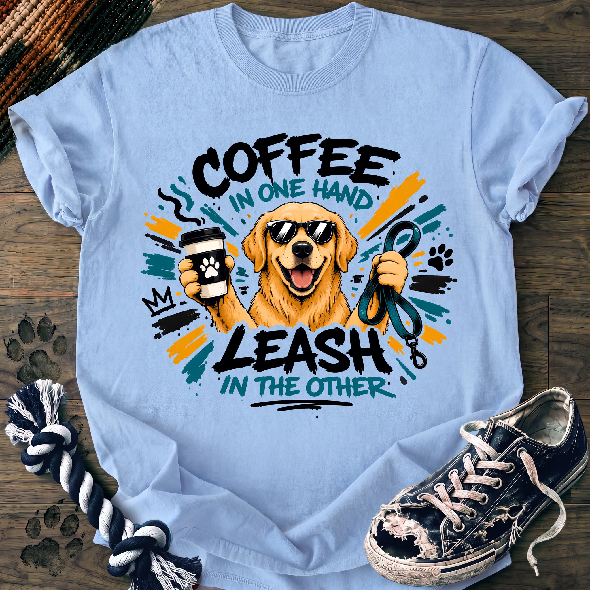 PAWSSION CLUB t-shirt in Chambray color - SKU PC-0111