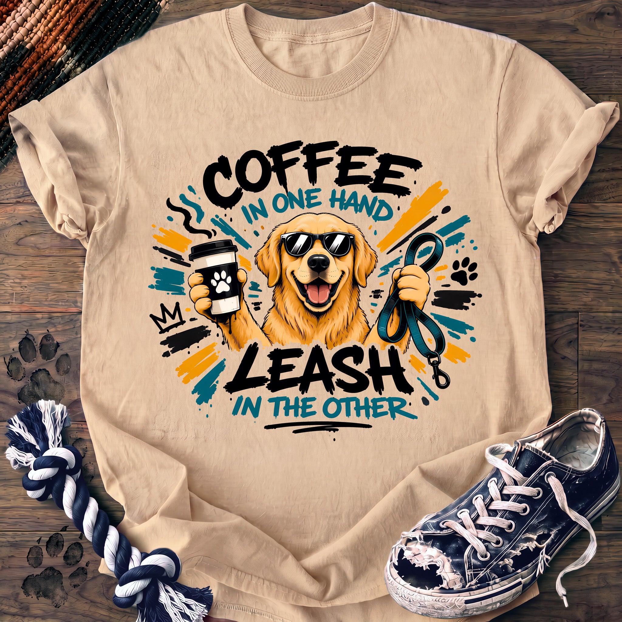 PAWSSION CLUB t-shirt in Ivory color - SKU PC-0111