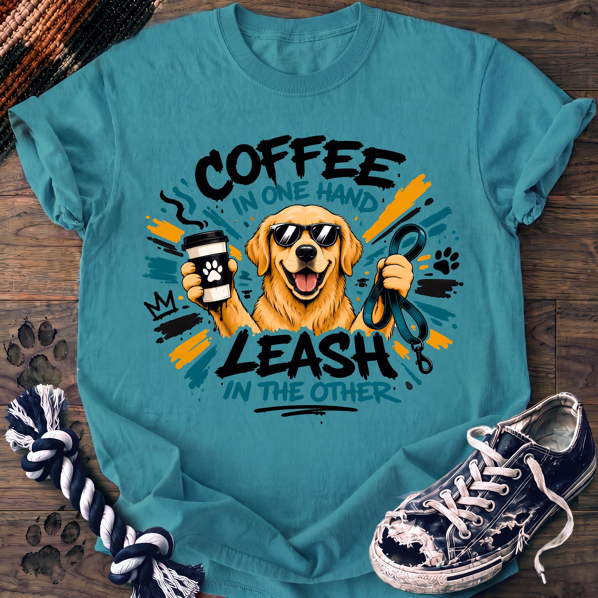 PAWSSION CLUB t-shirt in LagoonBlue color - SKU PC-0111