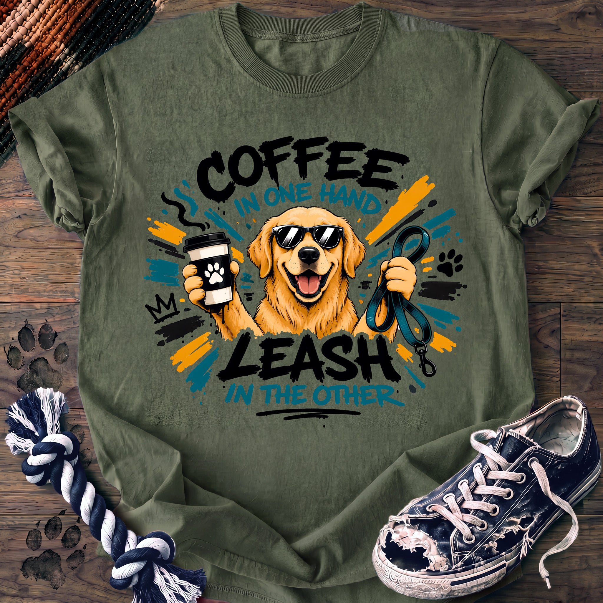 PAWSSION CLUB t-shirt in LightGreen color - SKU PC-0111