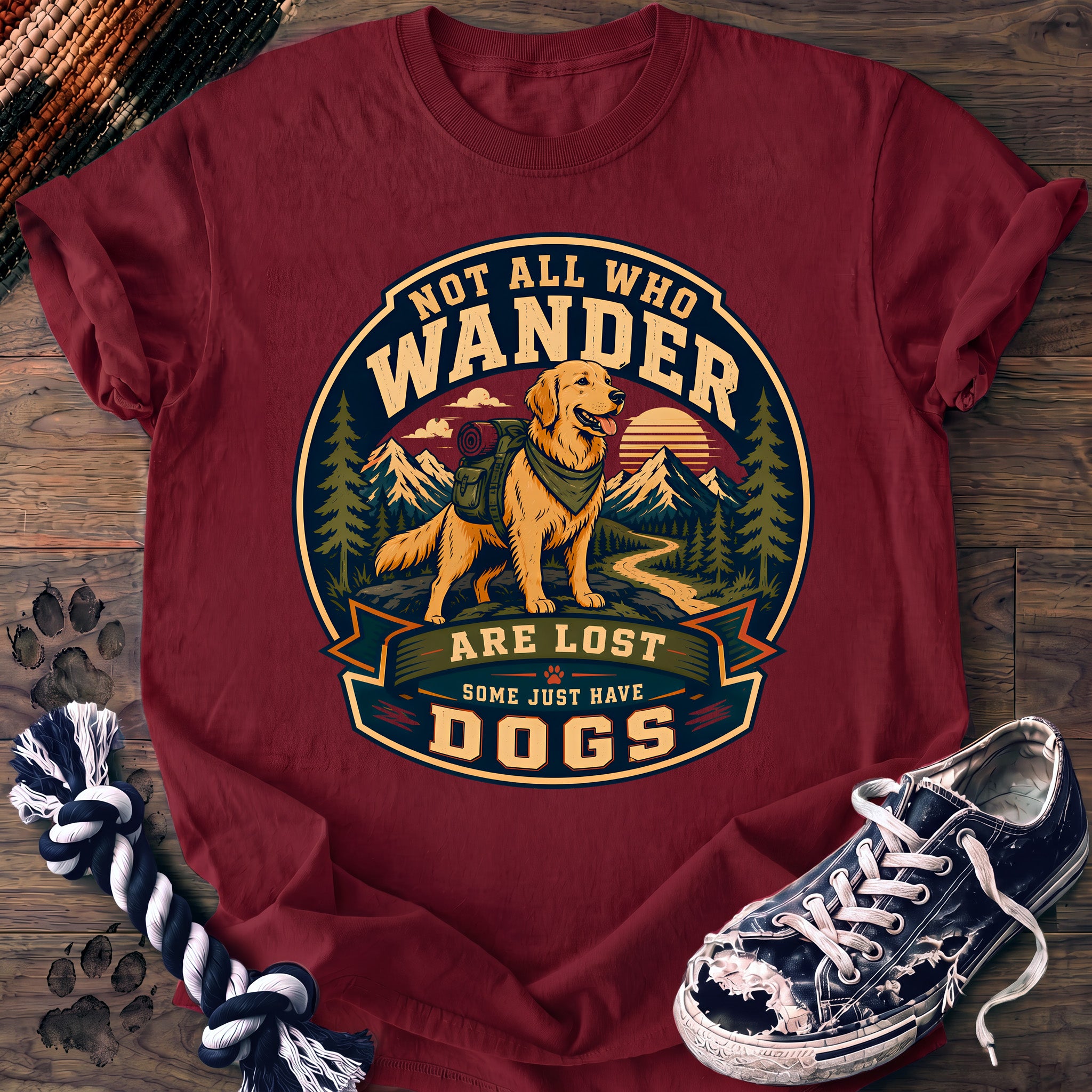 PAWSSION CLUB t-shirt in Crimson color - SKU PC-0113