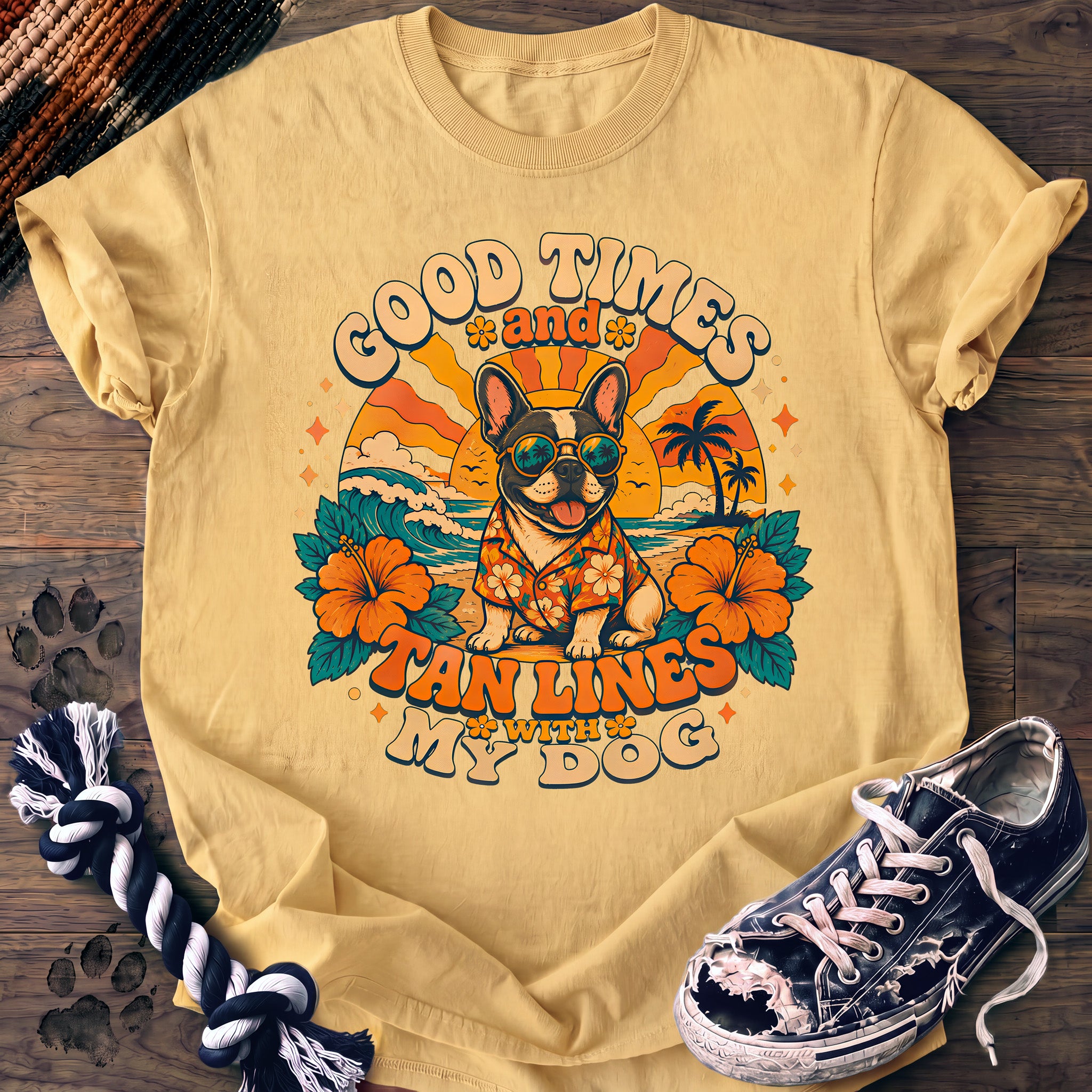 PAWSSION CLUB t-shirt in Butter color - SKU PC-0114