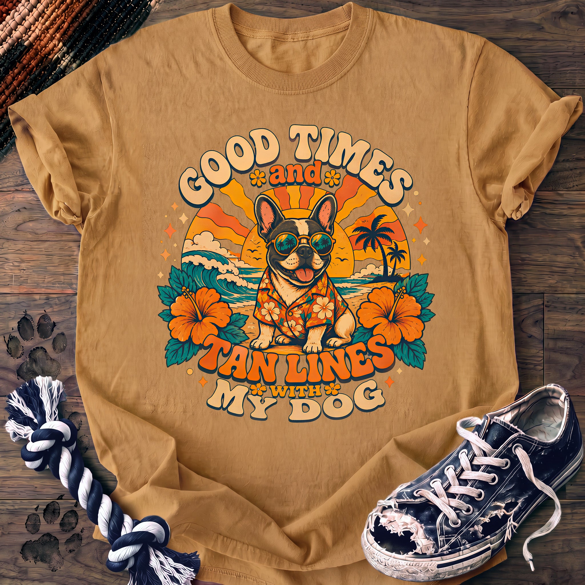 PAWSSION CLUB t-shirt in Mustard color - SKU PC-0114