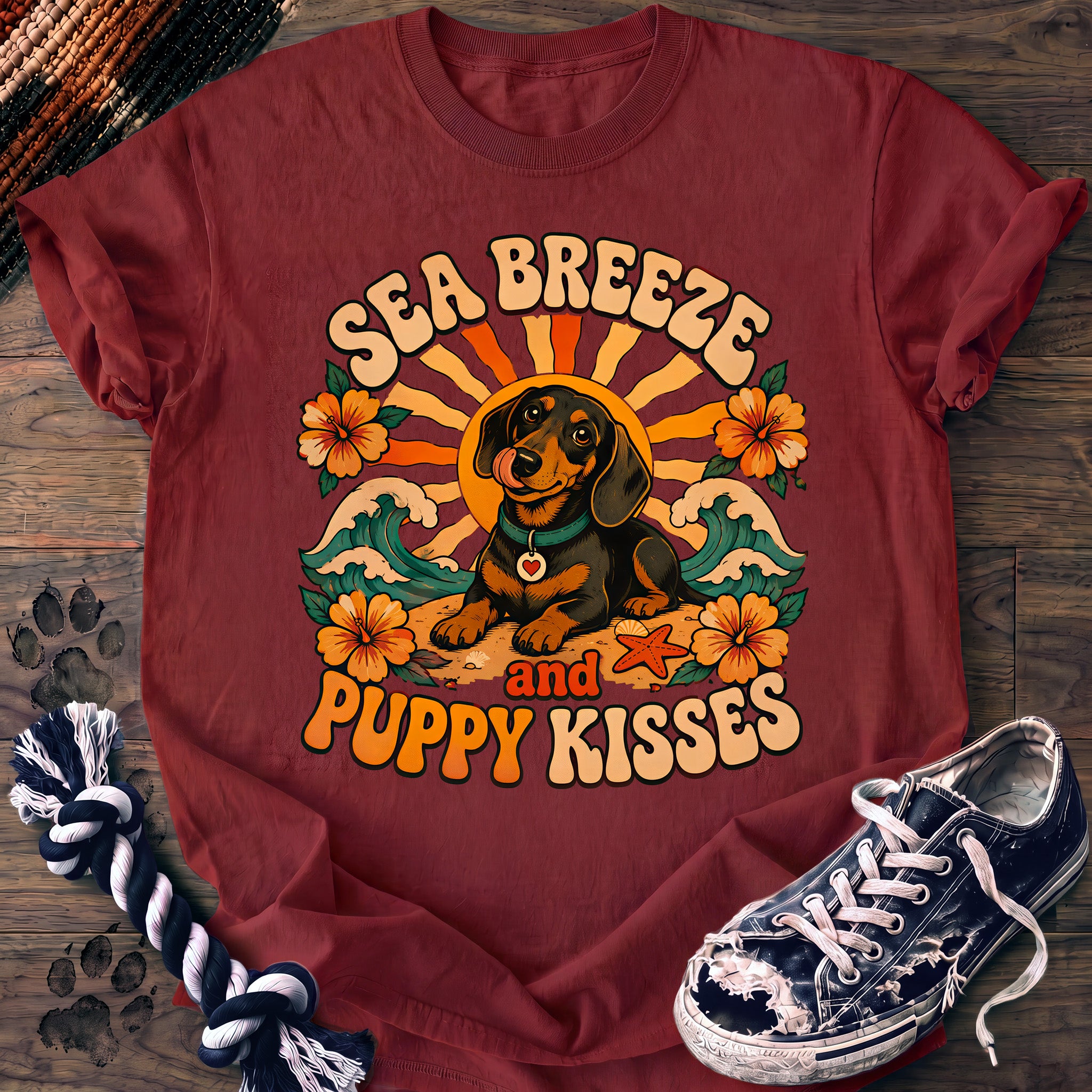 PAWSSION CLUB t-shirt in Chili color - SKU PC-0115