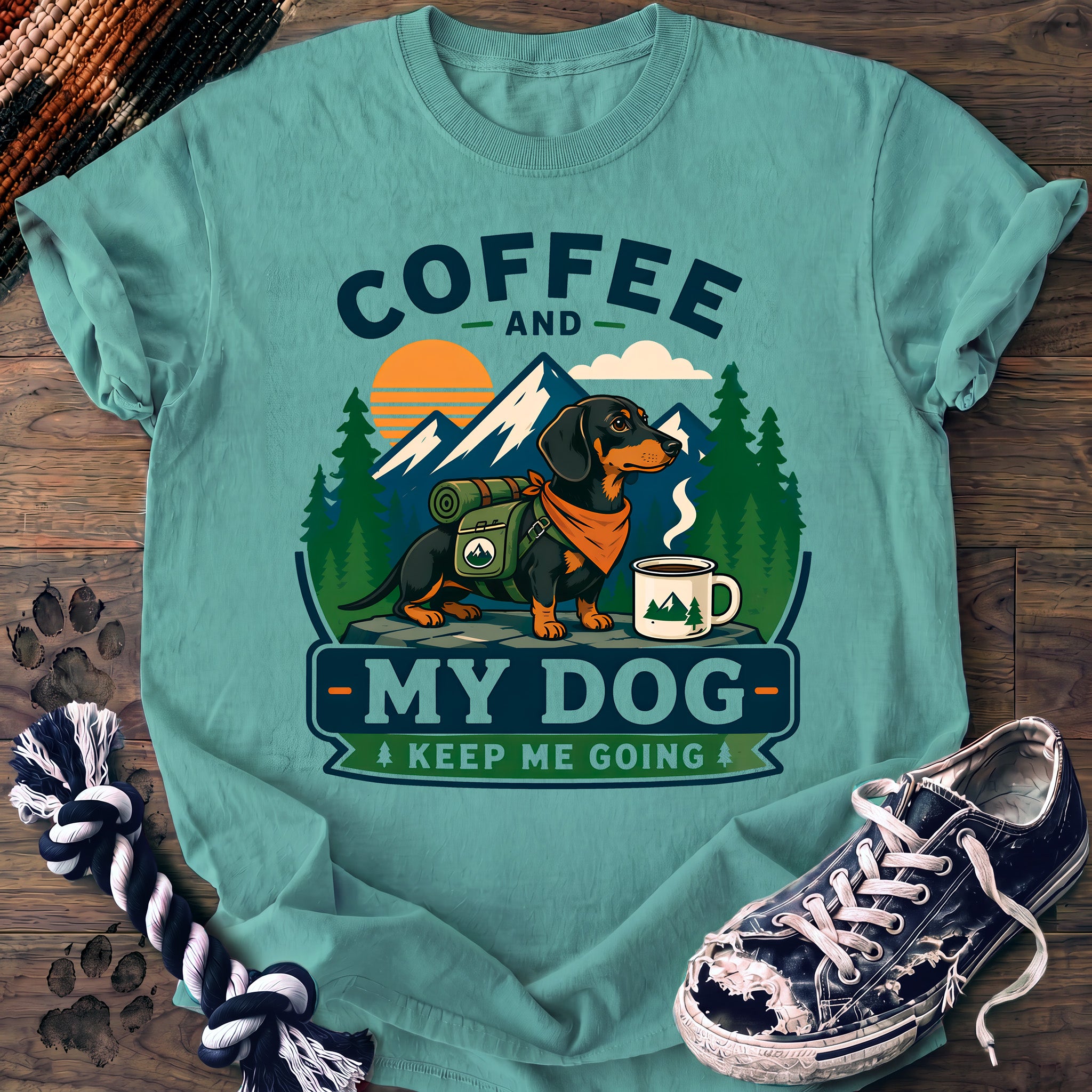 PAWSSION CLUB t-shirt in ChalkyMint color - SKU PC-0116
