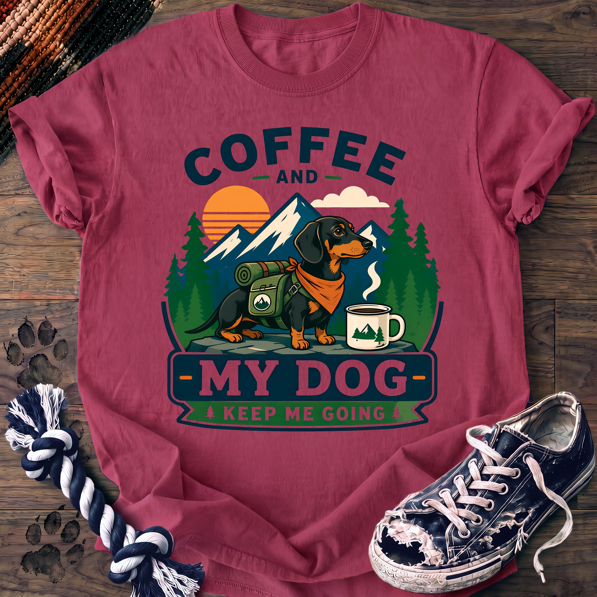 PAWSSION CLUB t-shirt in Crunchberry color - SKU PC-0116