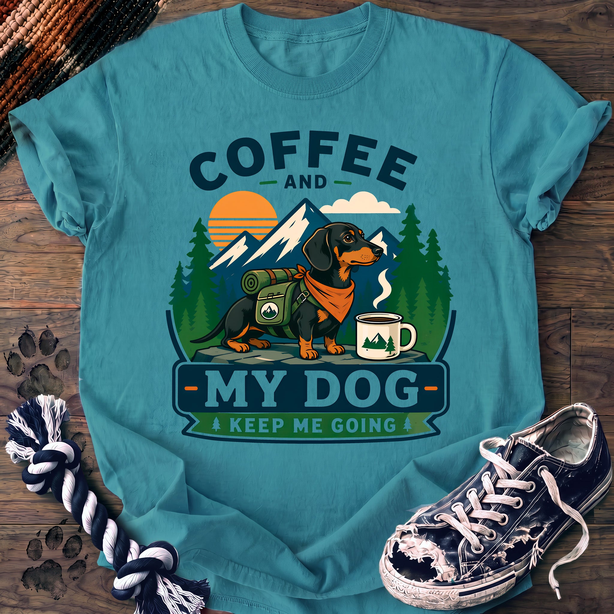 PAWSSION CLUB t-shirt in LagoonBlue color - SKU PC-0116