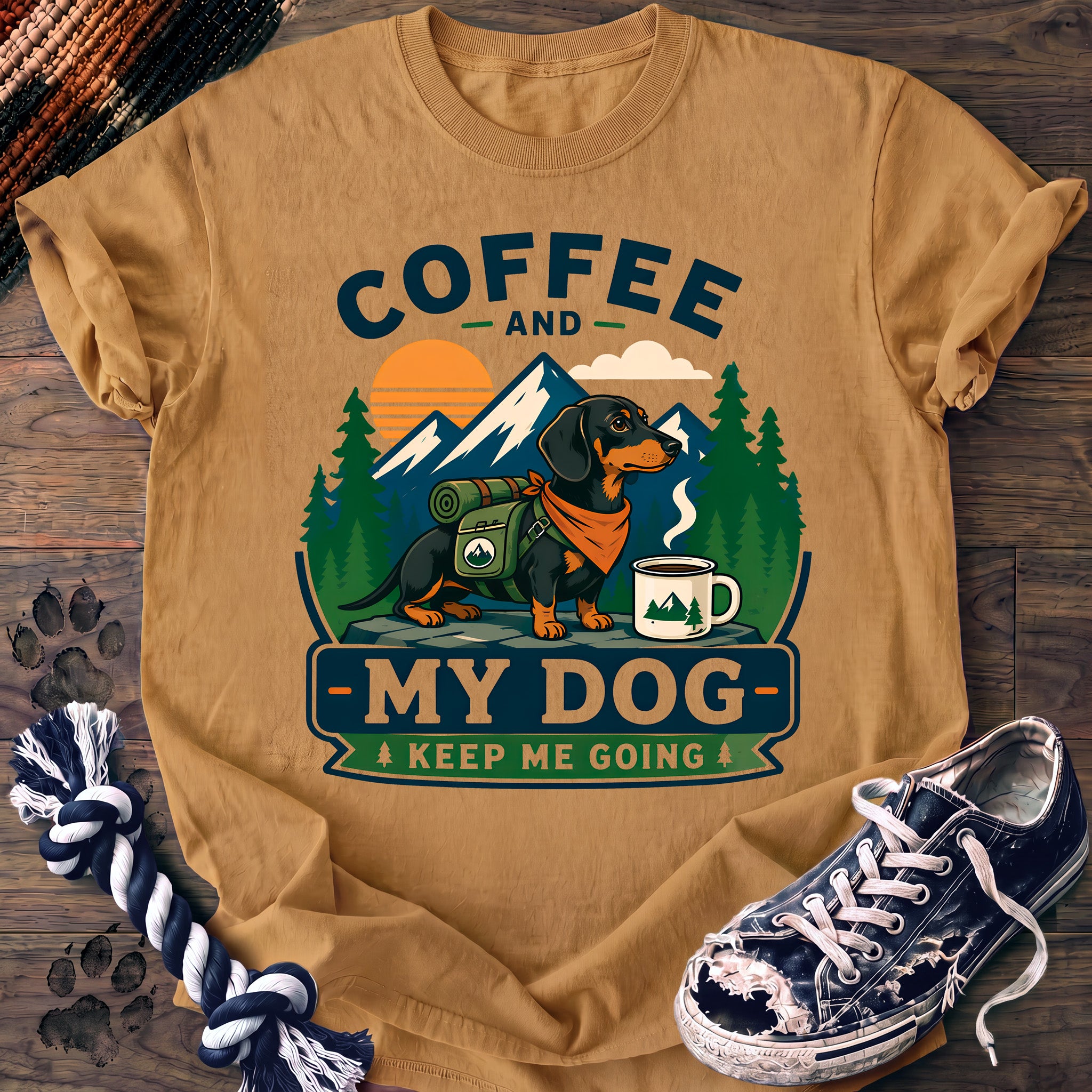 PAWSSION CLUB t-shirt in Mustard color - SKU PC-0116