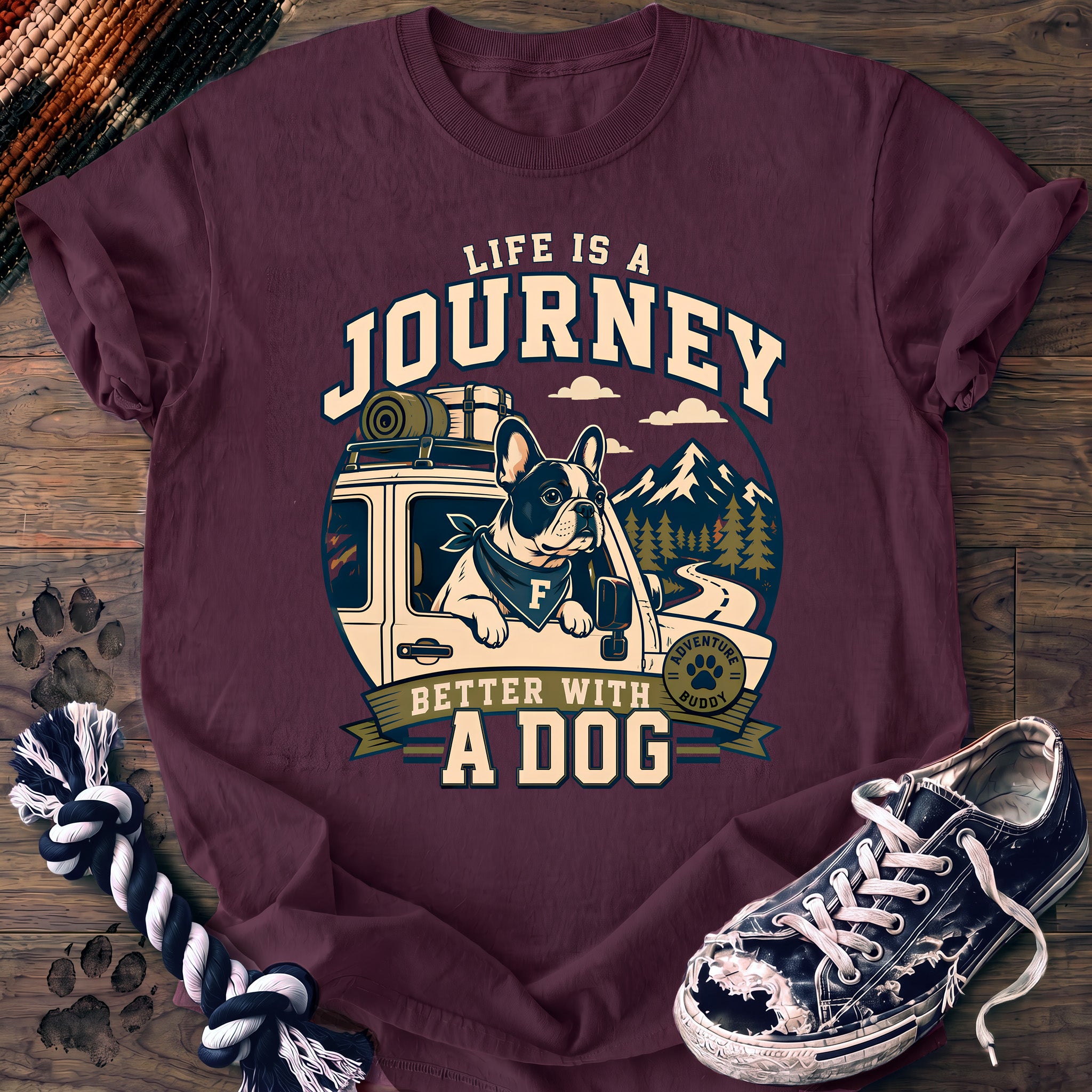 PAWSSION CLUB t-shirt in Berry color - SKU PC-0117