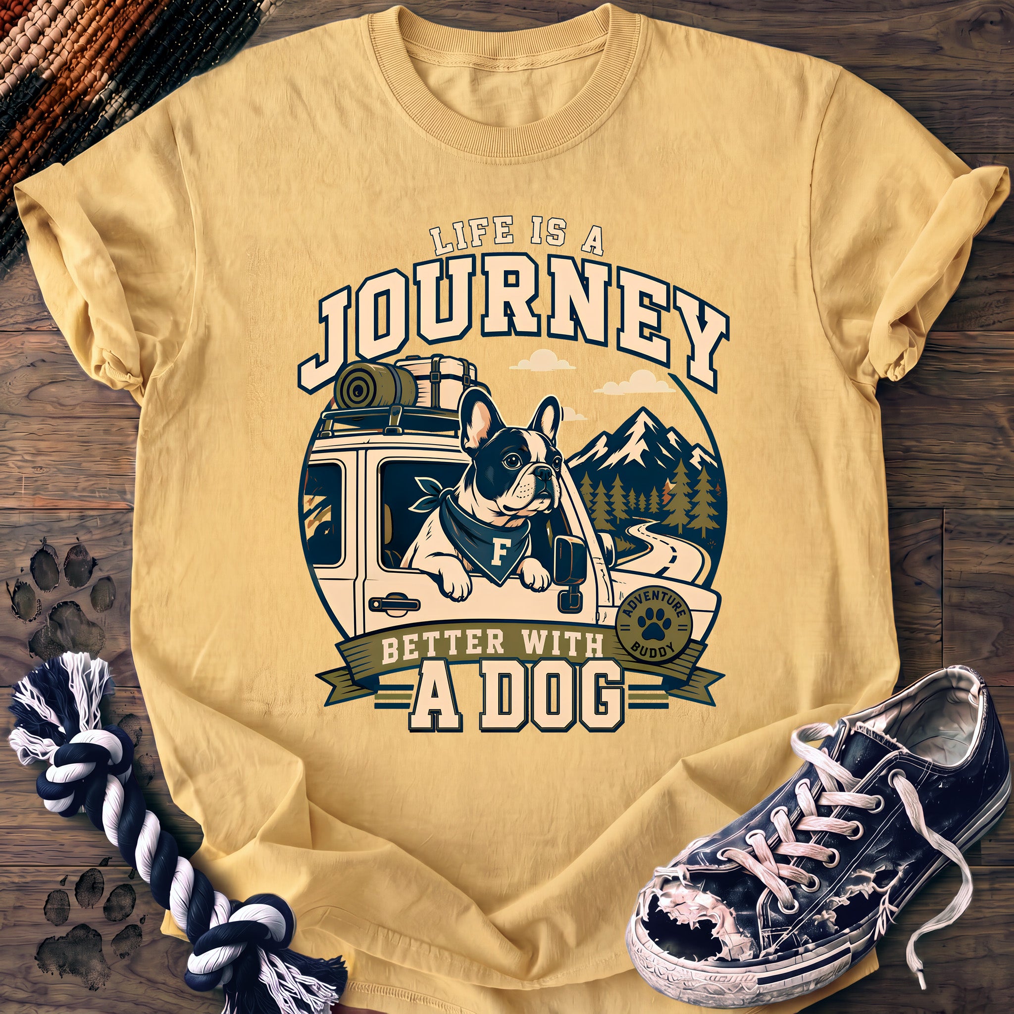PAWSSION CLUB t-shirt in Butter color - SKU PC-0117