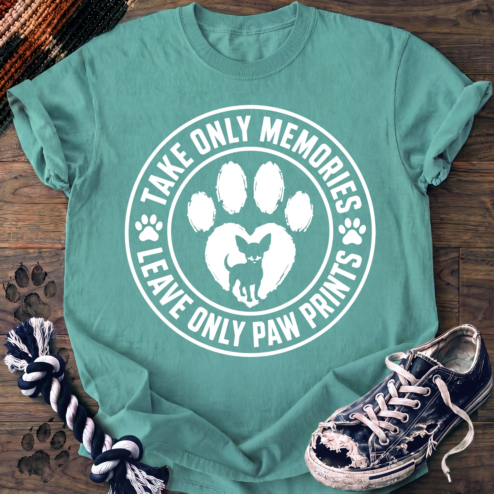 PAWSSION CLUB t-shirt in ChalkyMint color - SKU PC-0118