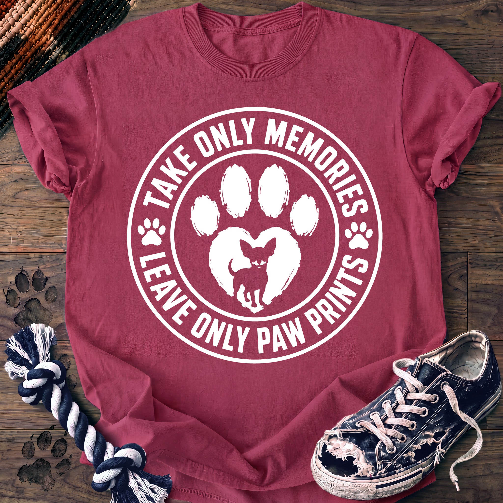 PAWSSION CLUB t-shirt in Crunchberry color - SKU PC-0118