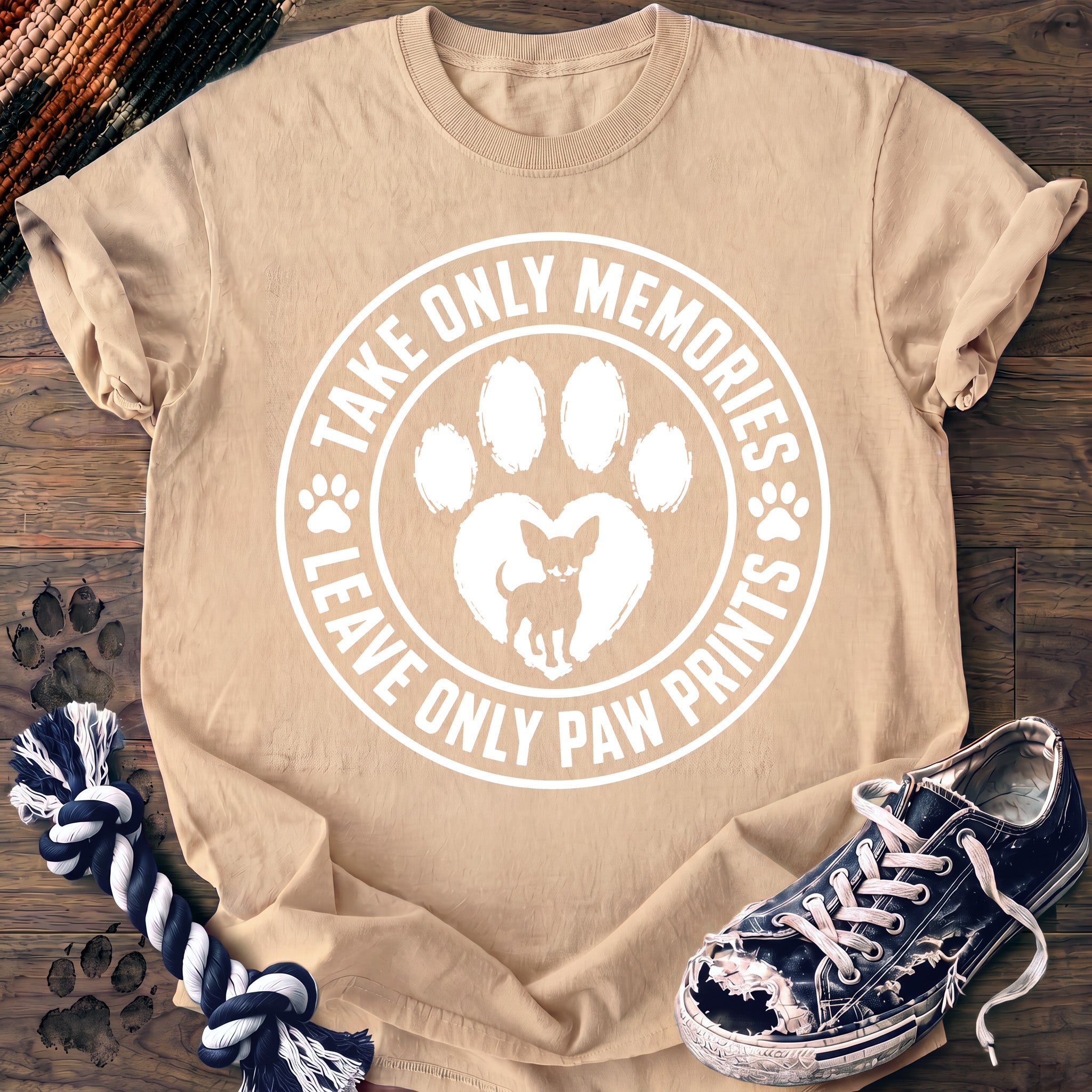 PAWSSION CLUB t-shirt in Ivory color - SKU PC-0118