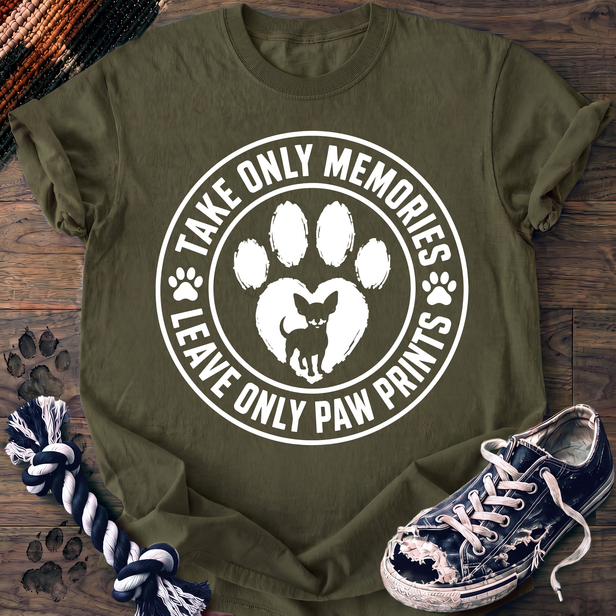PAWSSION CLUB t-shirt in Moss color - SKU PC-0118