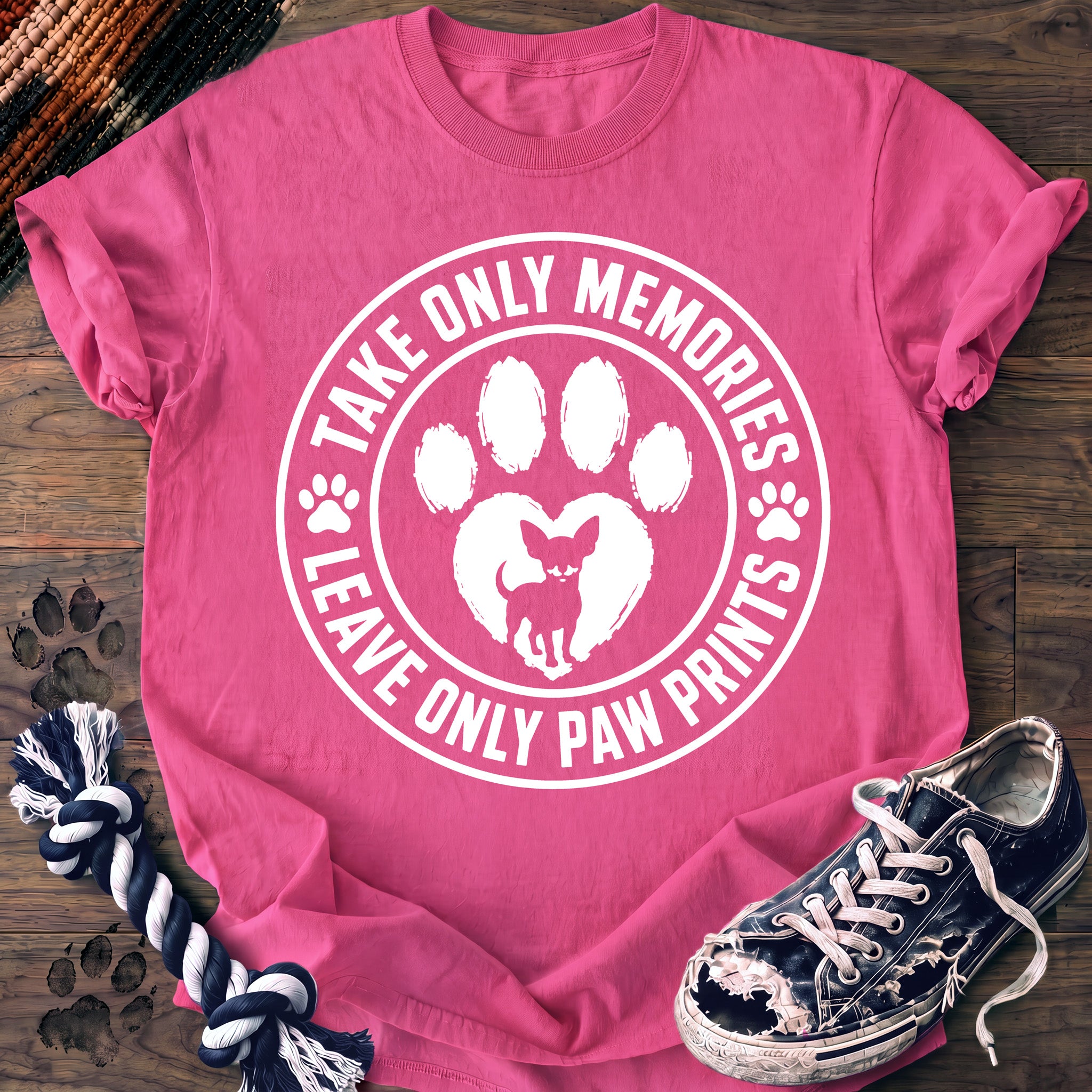 PAWSSION CLUB t-shirt in NeonPink color - SKU PC-0118