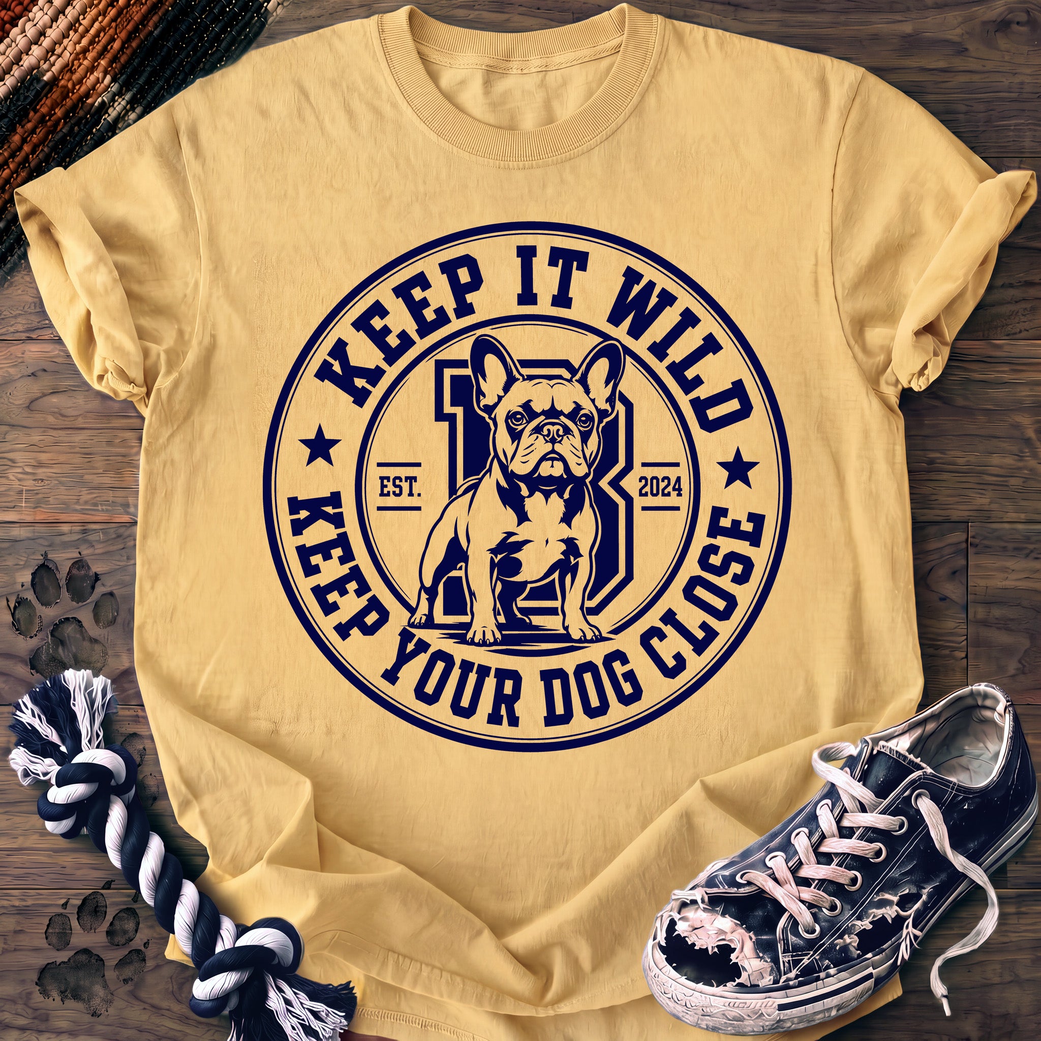 PAWSSION CLUB t-shirt in Butter color - SKU PC-0119