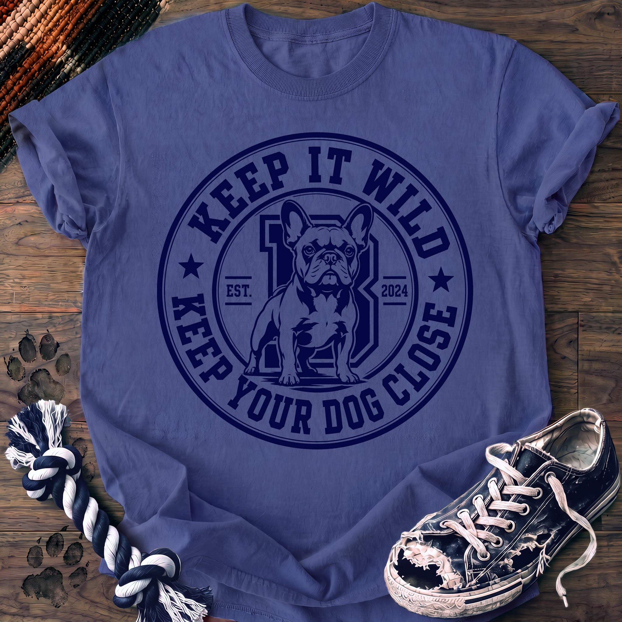 PAWSSION CLUB t-shirt in FloBlue color - SKU PC-0119