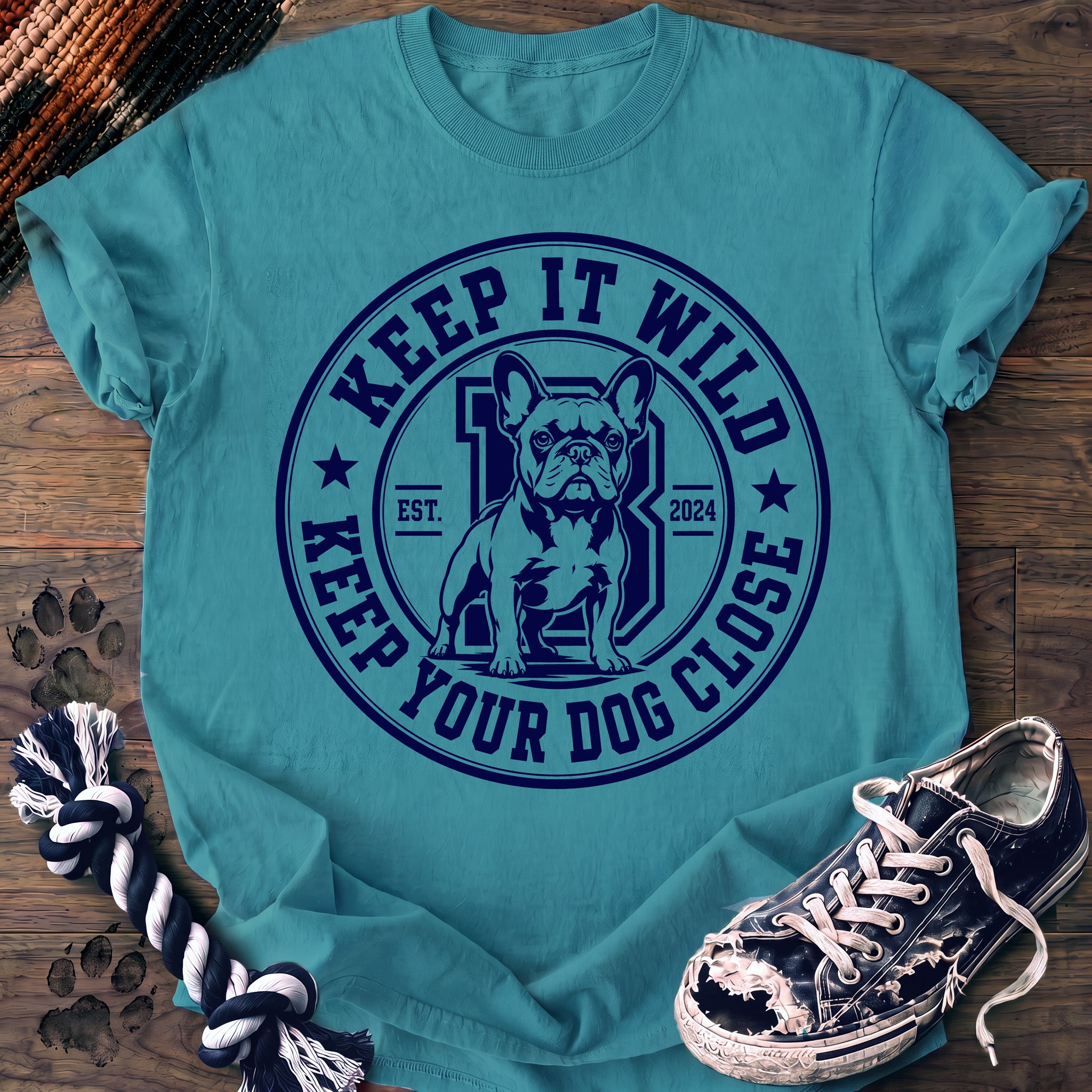 PAWSSION CLUB t-shirt in LagoonBlue color - SKU PC-0119