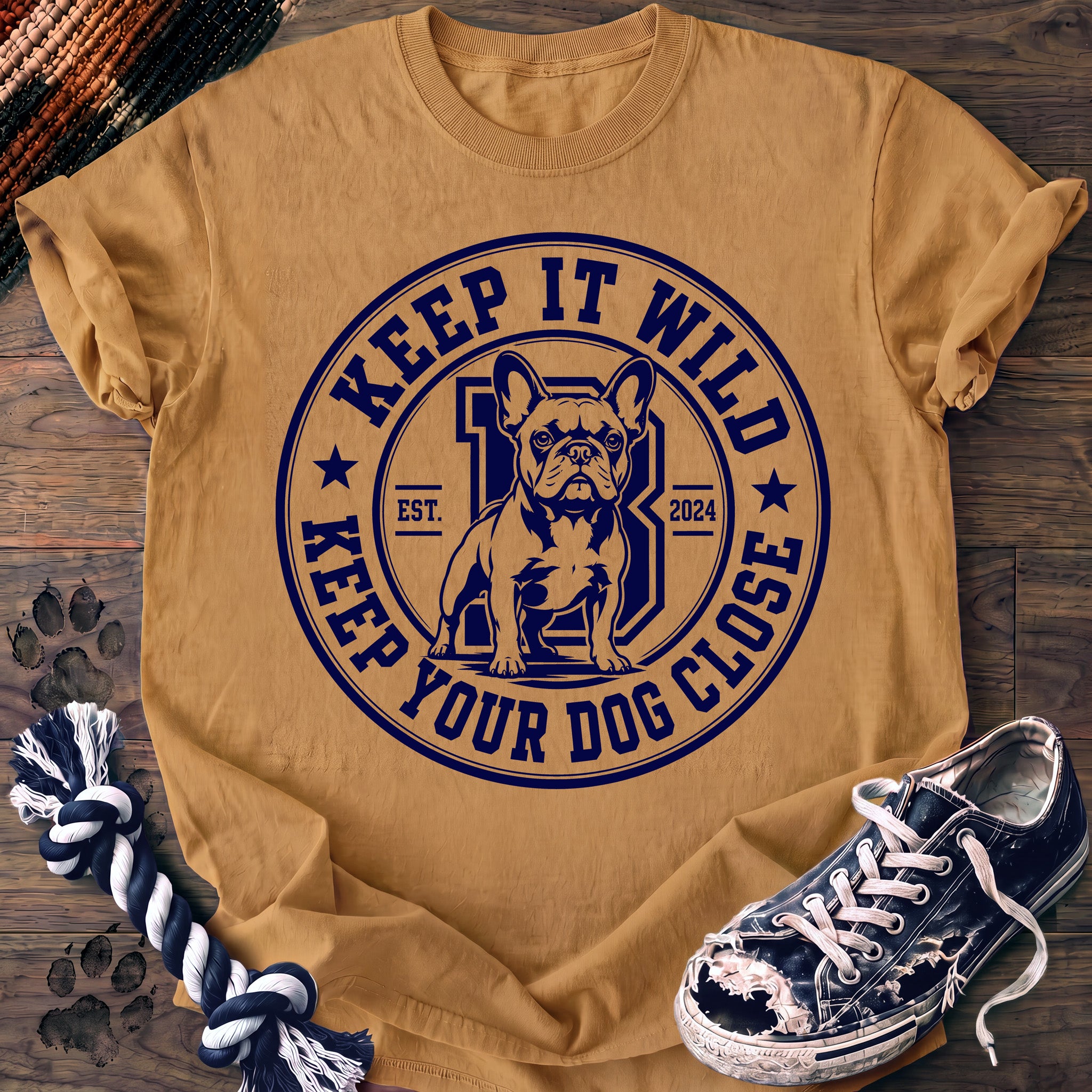 PAWSSION CLUB t-shirt in Mustard color - SKU PC-0119