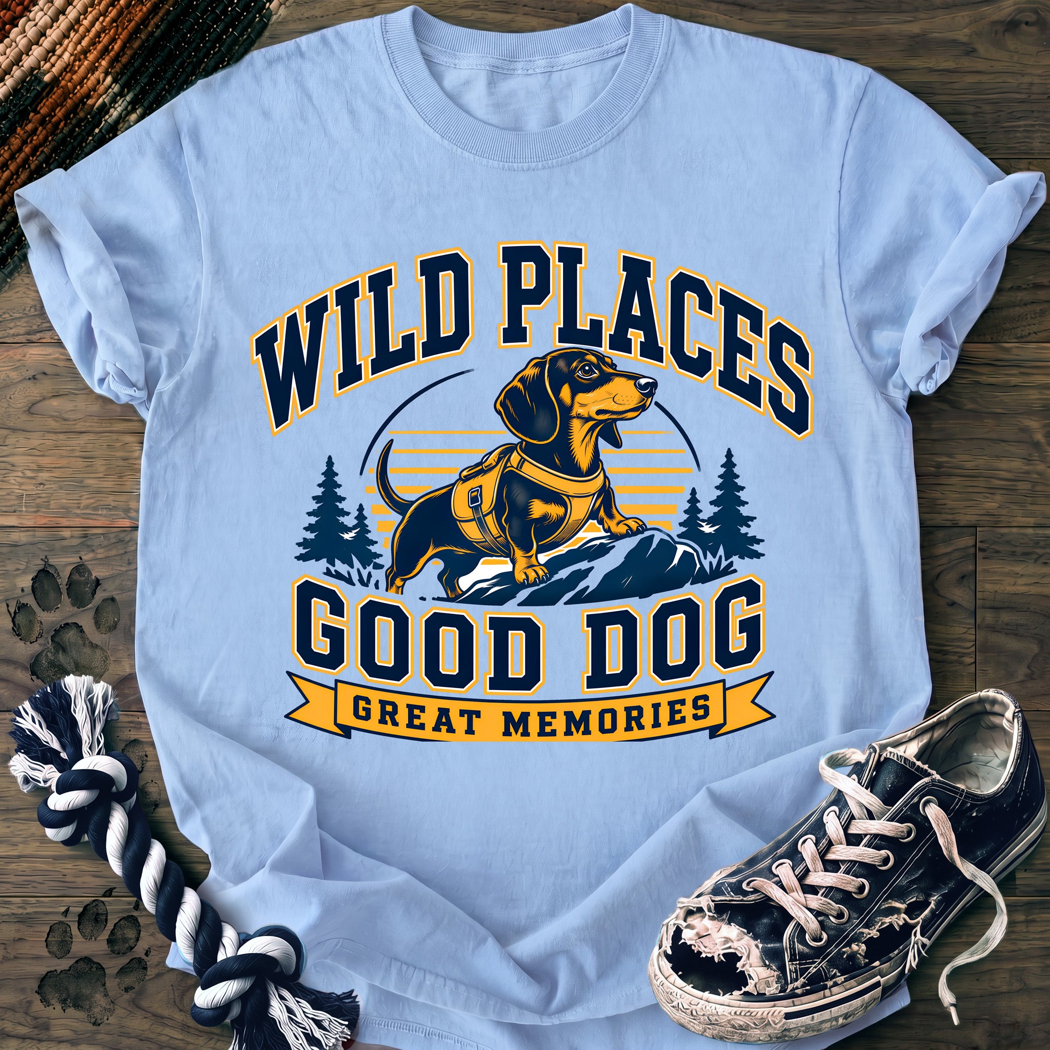 PAWSSION CLUB t-shirt in Chambray color - SKU PC-0122